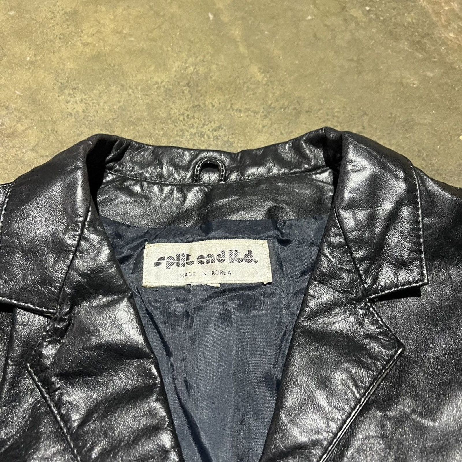 Vintage Vintage 70s Split End LTD. Black Grunge Leather Jacket Size L / US 10 / IT 46 - 4 Thumbnail