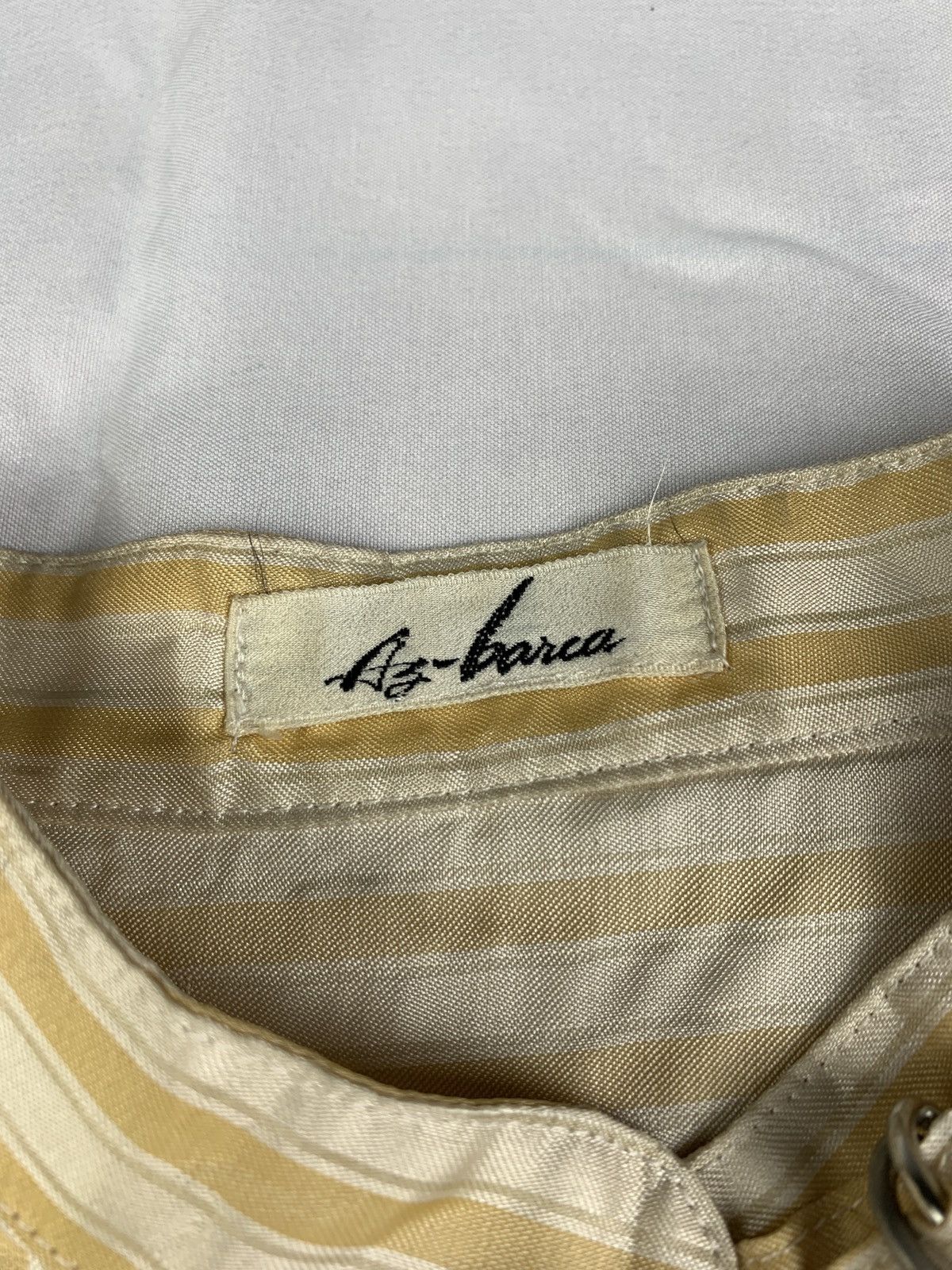 Japanese Brand 1990s Az-barca Japan Stripes Double Collar Button up Shirt Size L / US 10 / IT 46 - 8 Thumbnail