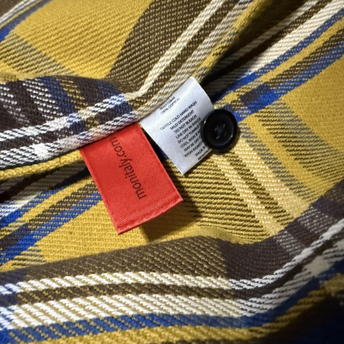Monitaly Giorgio Work Shirt Yellow cotton Flannel size M Size US M / EU 48-50 / 2 - 6 Thumbnail