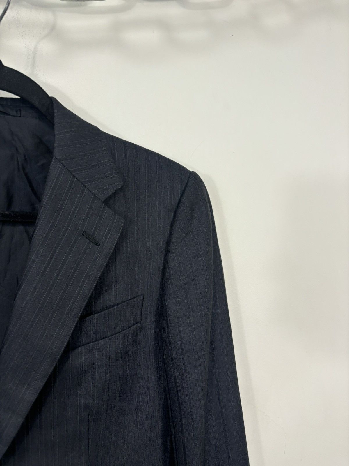 Prada Prada Vintage Men’s Striped Gray Wool Silk Blazer Jacket Size 38R - 10 Thumbnail