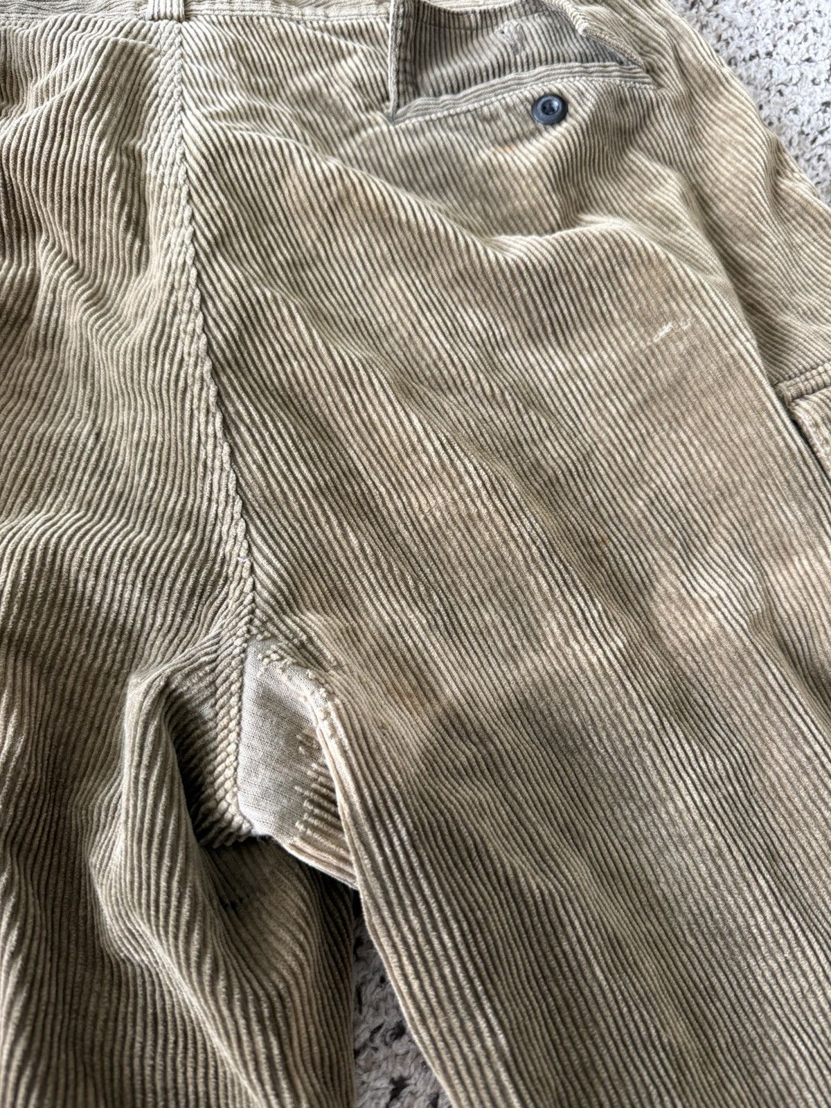 Polo Ralph Lauren Vintage Light Brown Polo Ralph Lauren Corduroy Baggy Pants Size US 37 - 5 Thumbnail