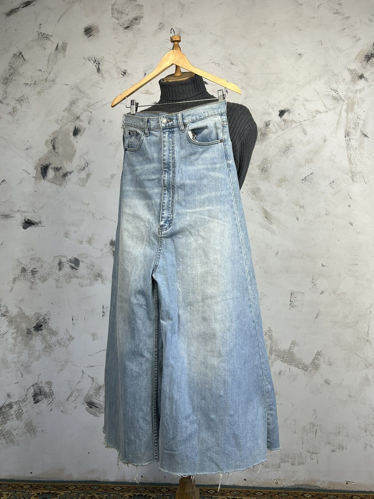 Cheap Monday Vintage Cheap Monday Wide-Leg Denim Culottes Size M - L Size 34" / US 12 / IT 48 - 1 Thumbnail