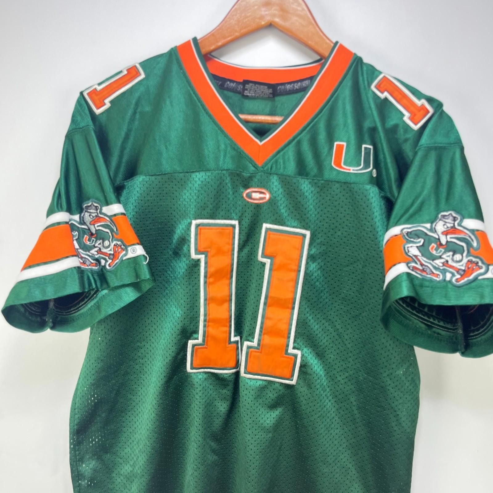 Other Vintage Miami Hurricanes Football Jersey Youth Large XL Size ONE SIZE - 2 Thumbnail