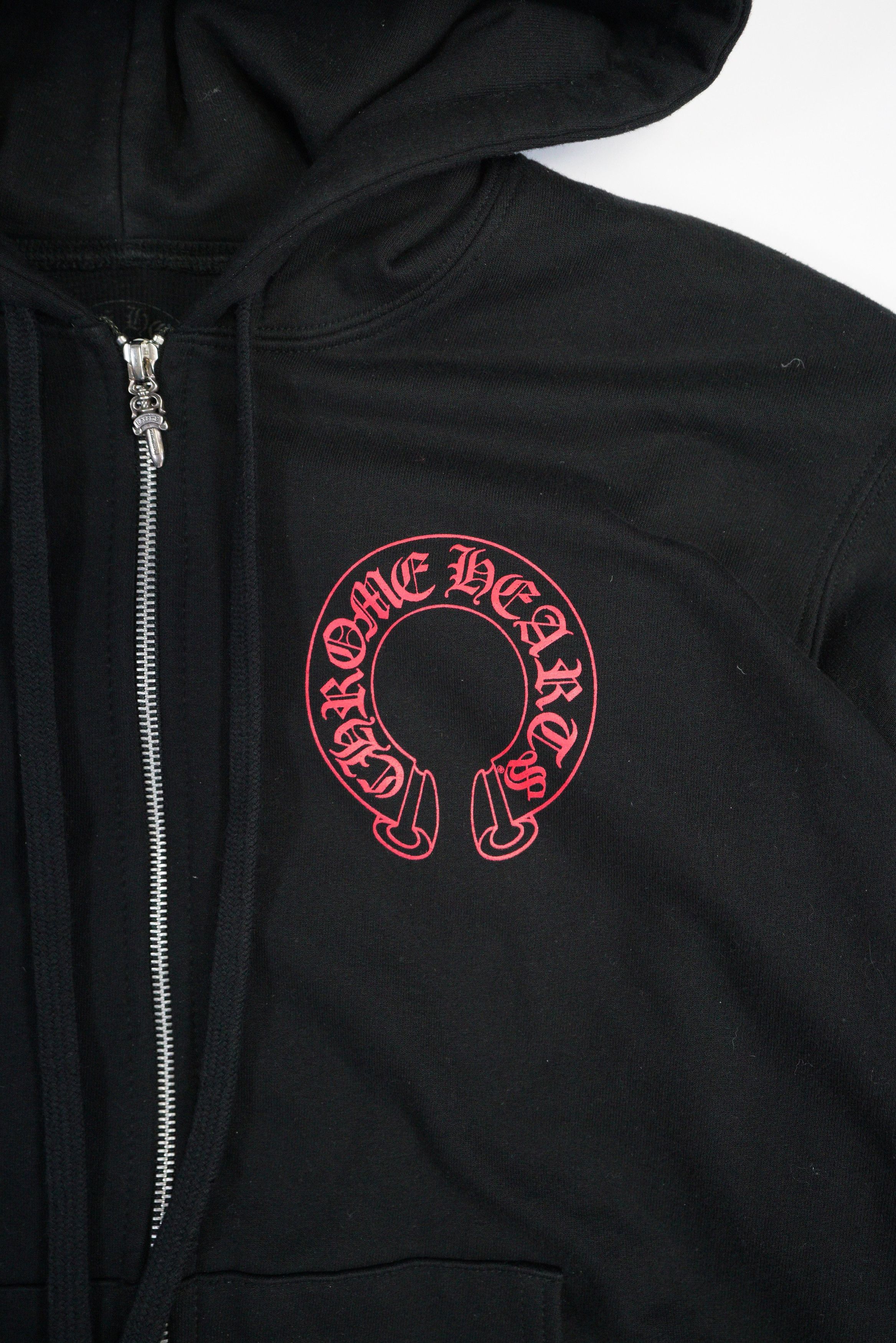 Chrome Hearts Chrome Hearts Red Horseshoe Waffle Zip Up Hoodie Size US M / EU 48-50 / 2 - 4 Thumbnail