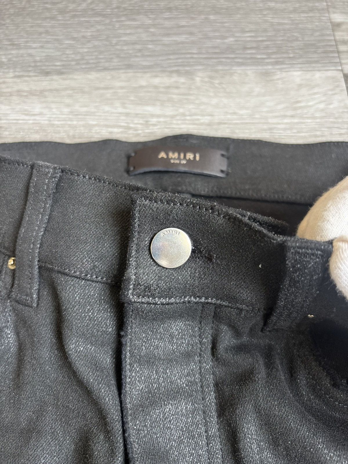 Amiri Amiri MX2 Black Waxed Biker Jean Size US 29 - 8 Thumbnail