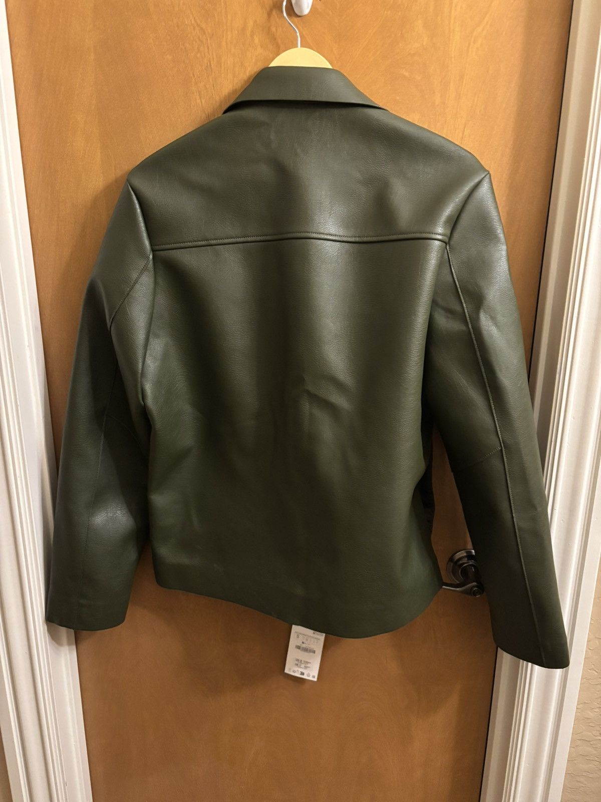 Zara Zara Forest Green Leather Jacket Size US S / EU 44-46 / 1 - 4 Thumbnail