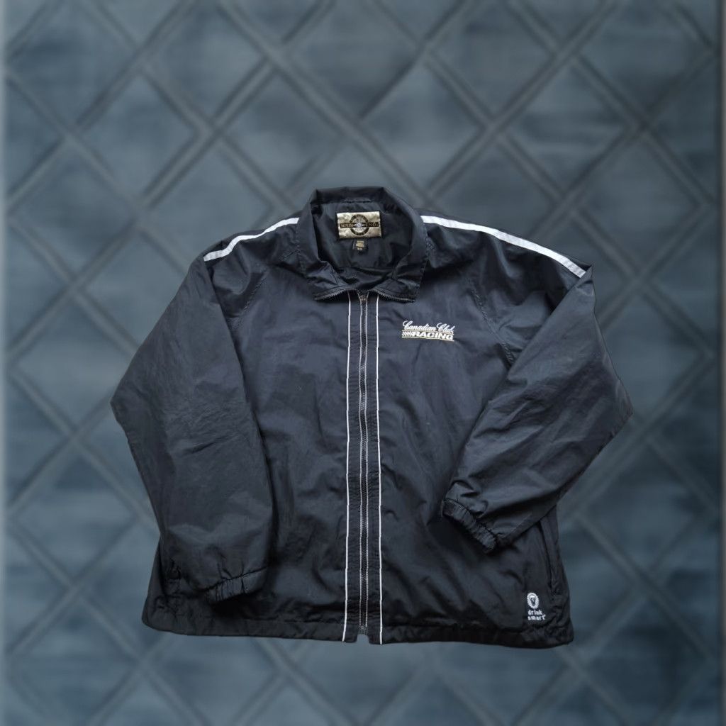 Vintage VINTAGE Canadian Club Racing Jacket XL Mens Black Windbreaker - North End Size US XL / EU 56 / 4 - 1 Thumbnail
