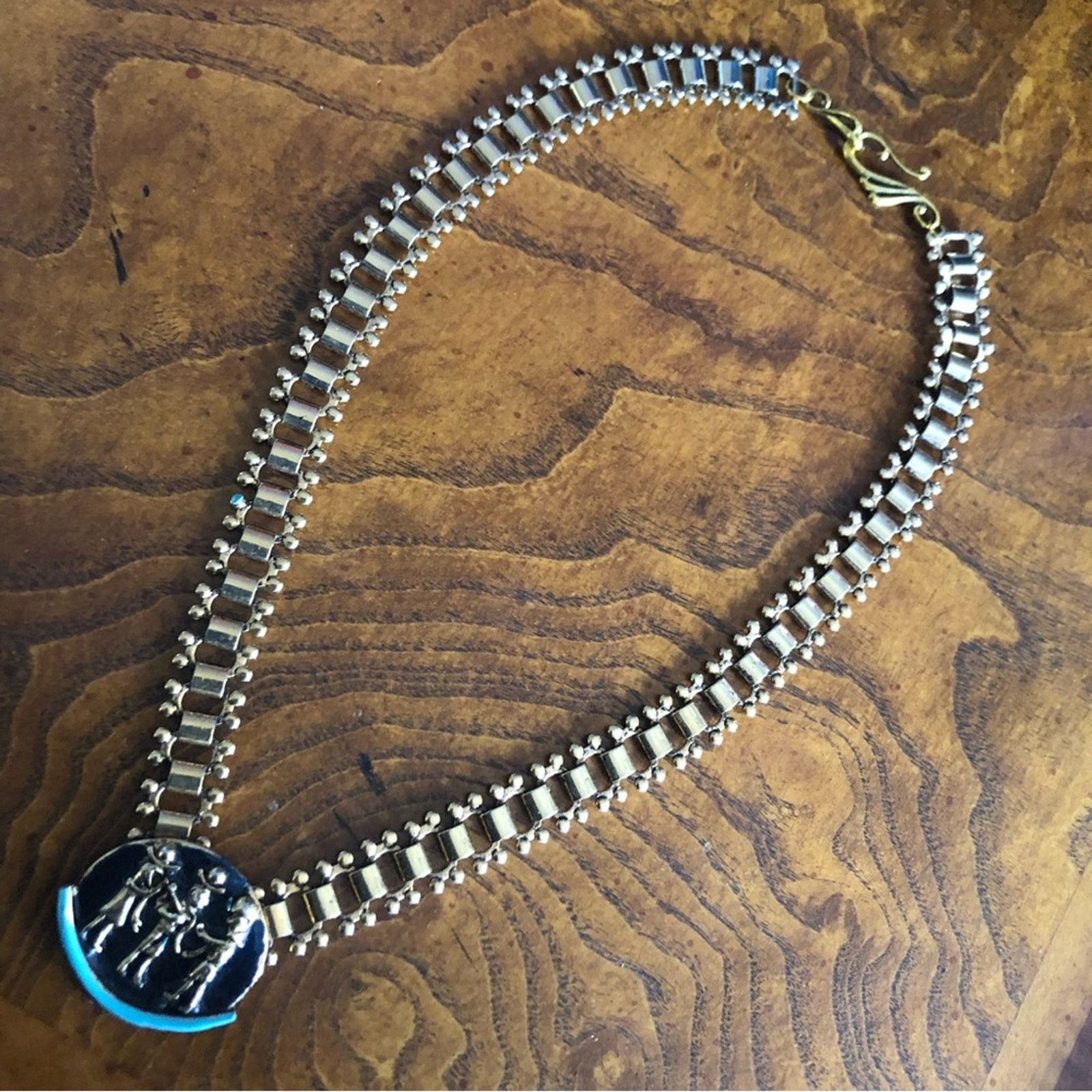 Vintage Vintage Diorios Egyptian revival enamel book chain necklace Size ONE SIZE - 9 Thumbnail