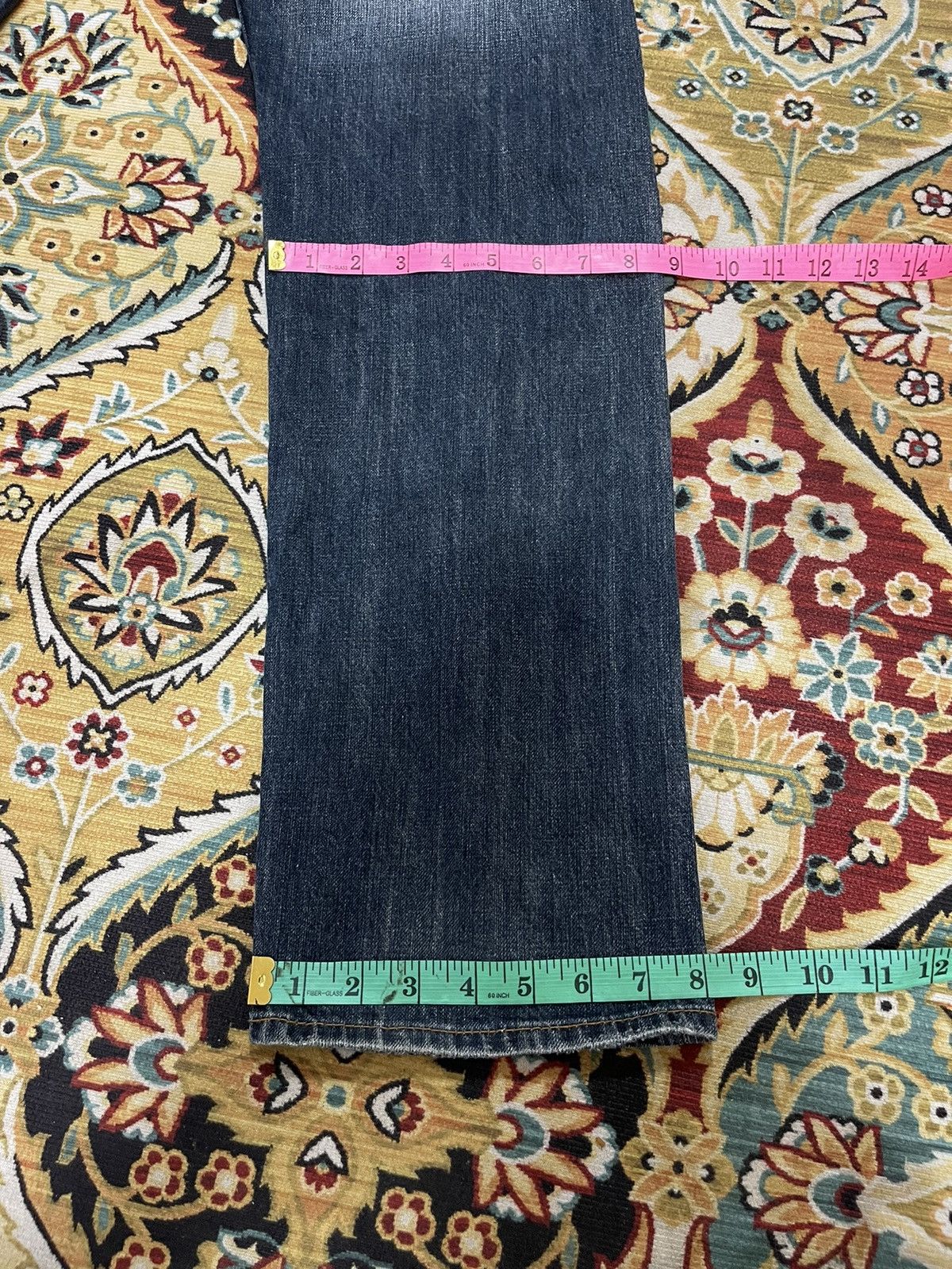 Japanese Brand Japanese Koi Style Sukajan Distressed Denim Jeans Size US 30 / EU 46 - 12 Thumbnail