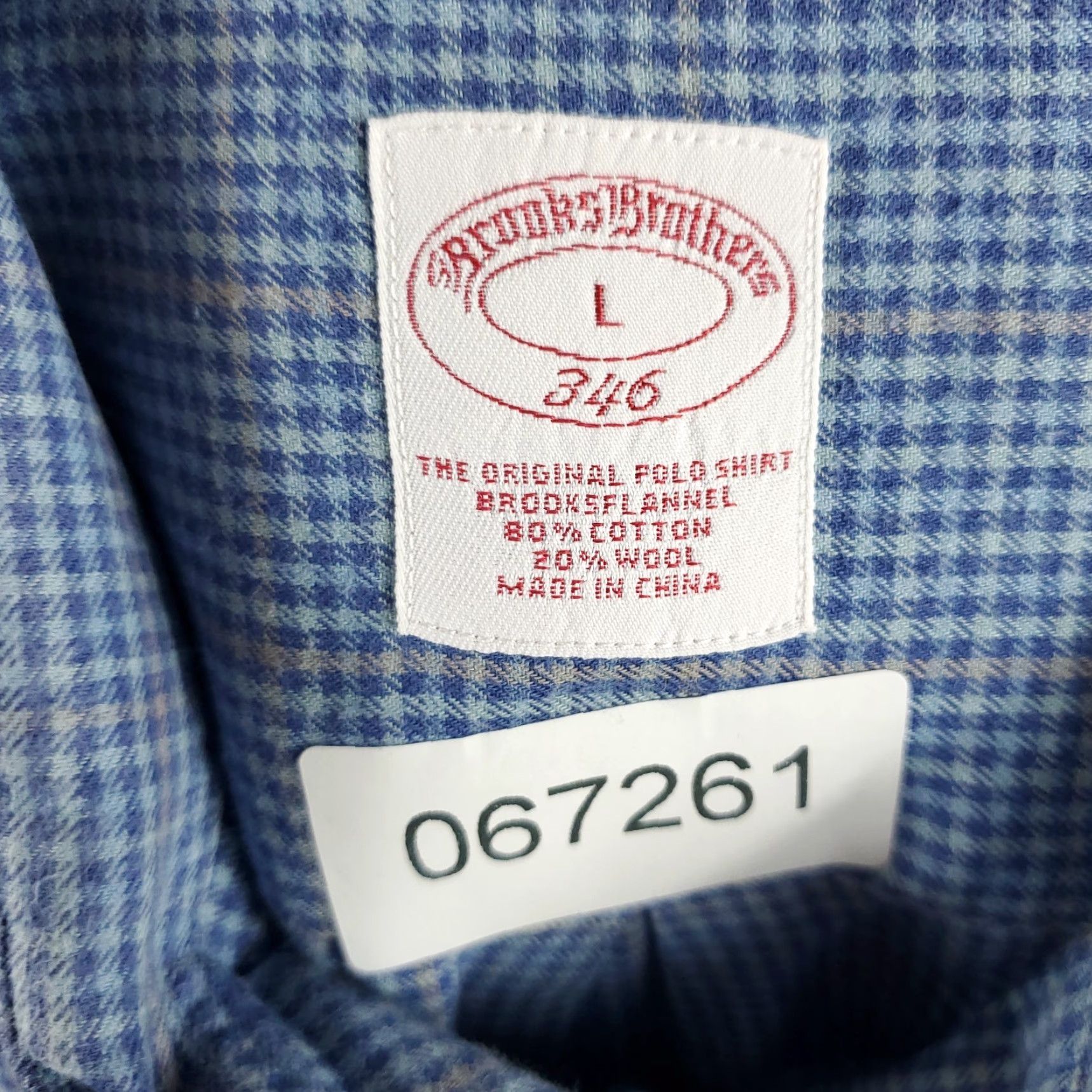 Brooks Brothers Brooks Brothers Shirt Mens Large Blue Check Button Up Long Sleeve Size US L / EU 52-54 / 3 - 8 Thumbnail