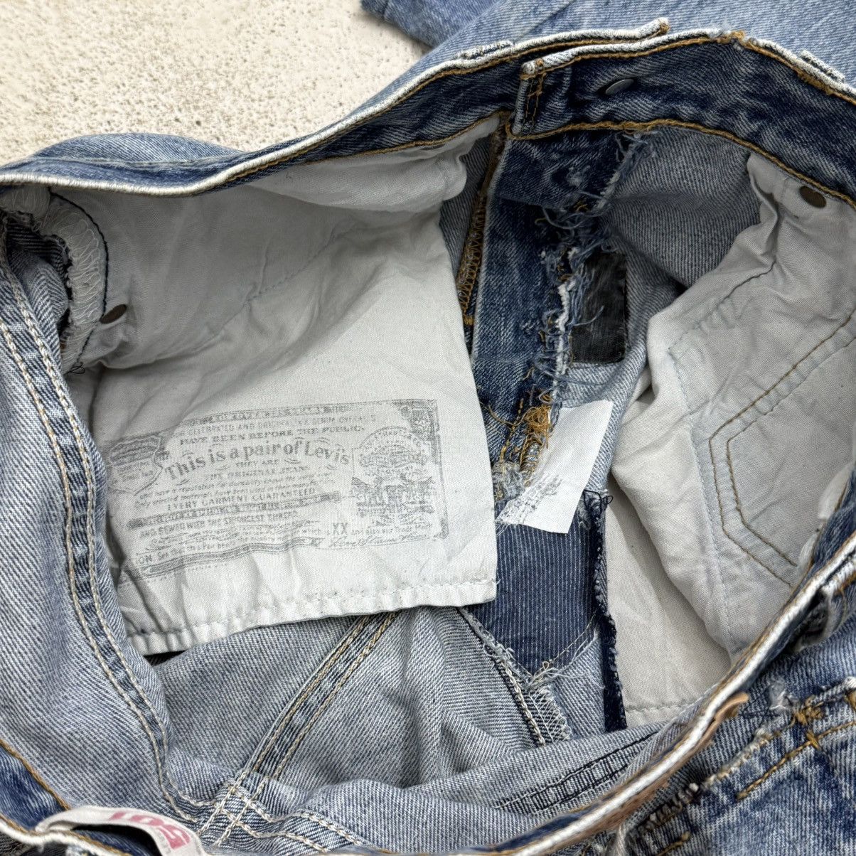 Levi's Vintage Levis 501 Repaired ZipFly Distressed Denim Pants Size US 31 - 16 Thumbnail