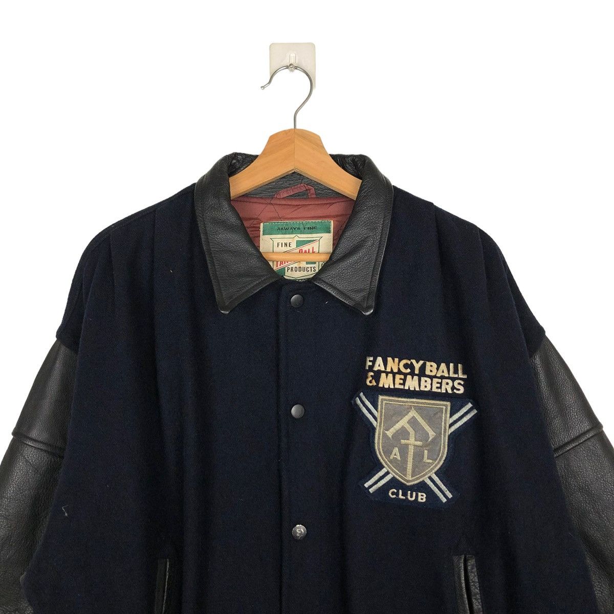 Japanese Brand 🔥VINTAGE LEATHER VARSITY JACKET FANCY BALL SPELLOUT BIGLOGO Size US L / EU 52-54 / 3 - 3 Thumbnail