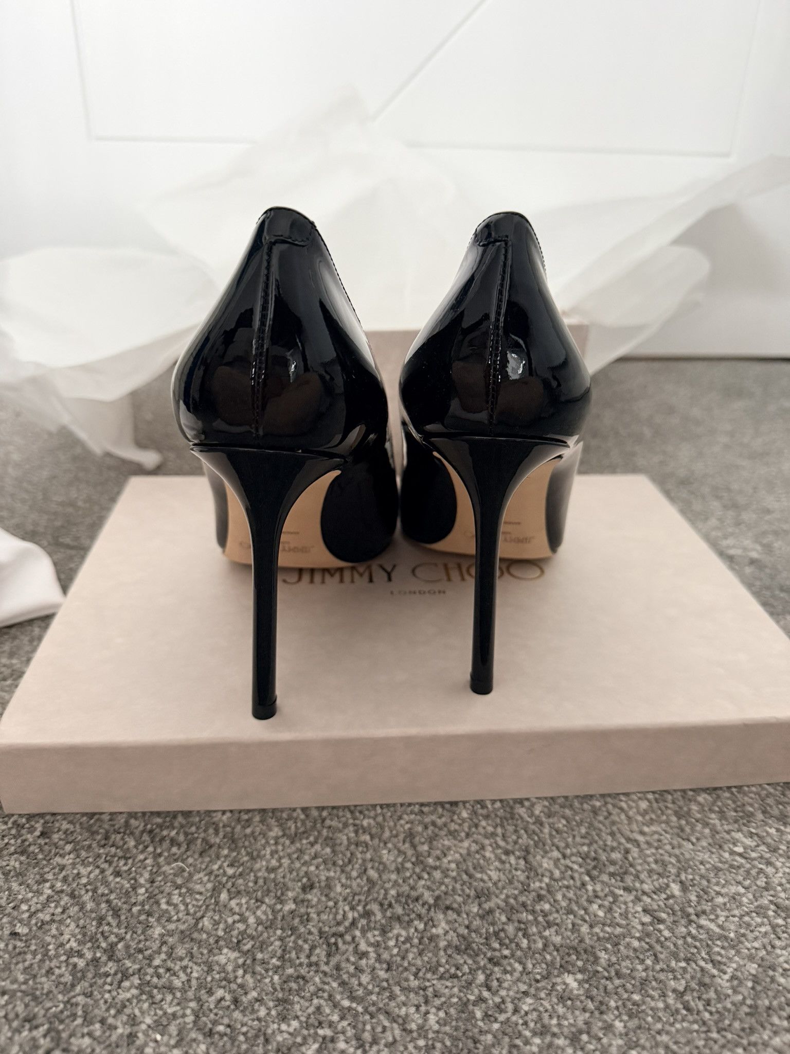 Jimmy Choo Jimmy Choo Romy 100 Black 39 EU Size US 9 / IT 39 - 3 Thumbnail