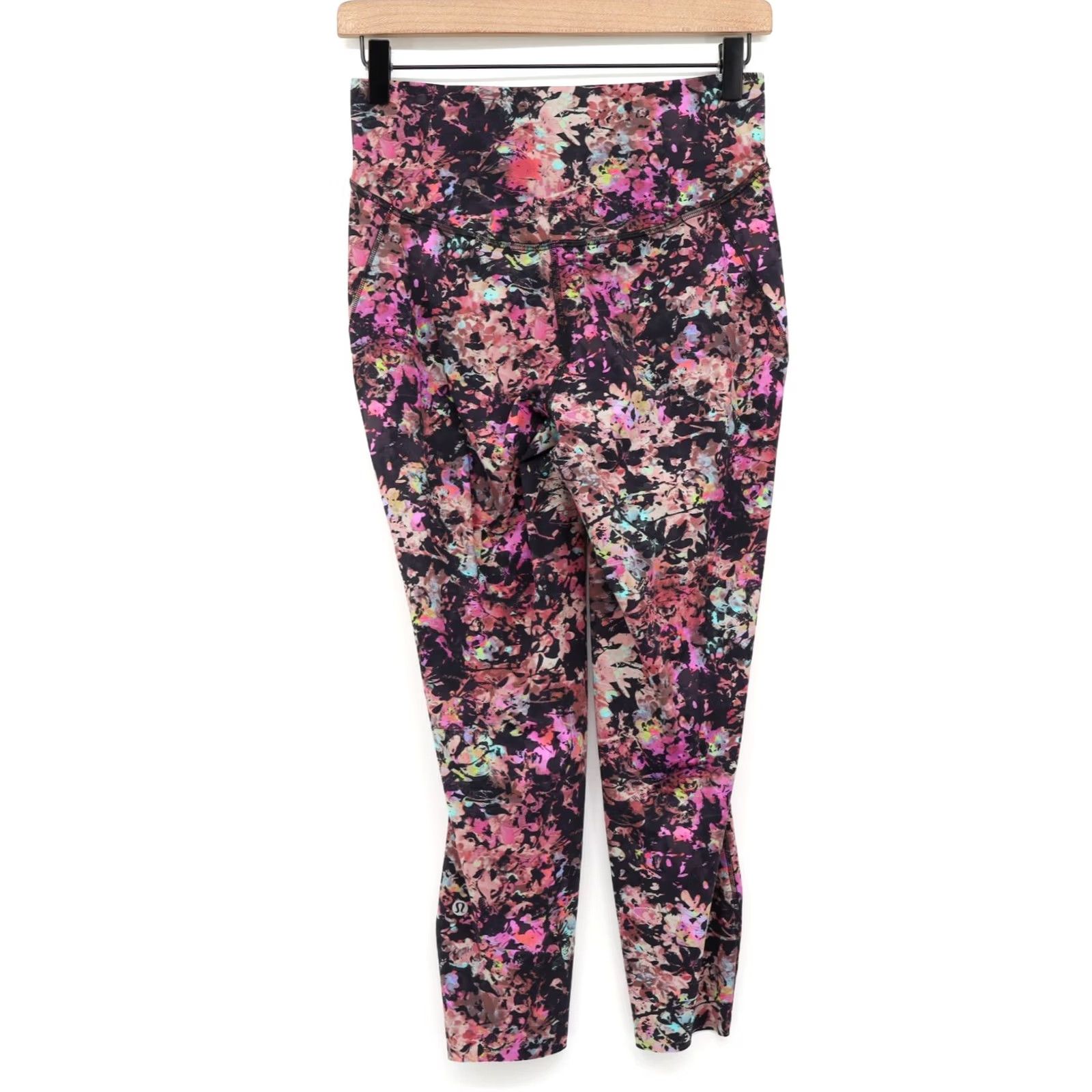 Lululemon Lululemon Women's Base Pace High Rise Crop 23" Stencil Blossom Red Multi Sz 8 Size ONE SIZE - 2 Thumbnail