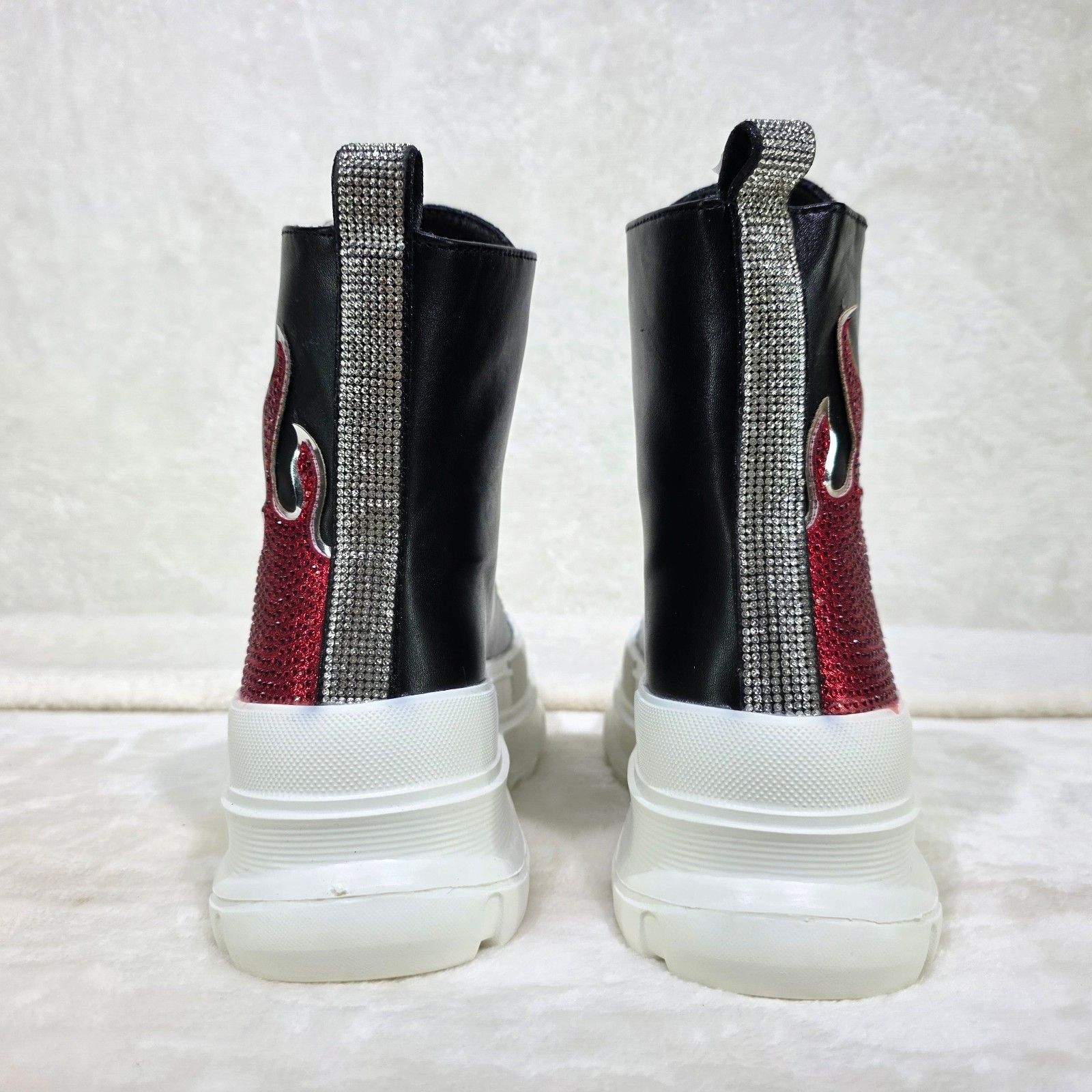 Other Scorch Combat Sneaker Boots With Rhinestone Flames Details B Size US 10 / IT 40 - 4 Thumbnail