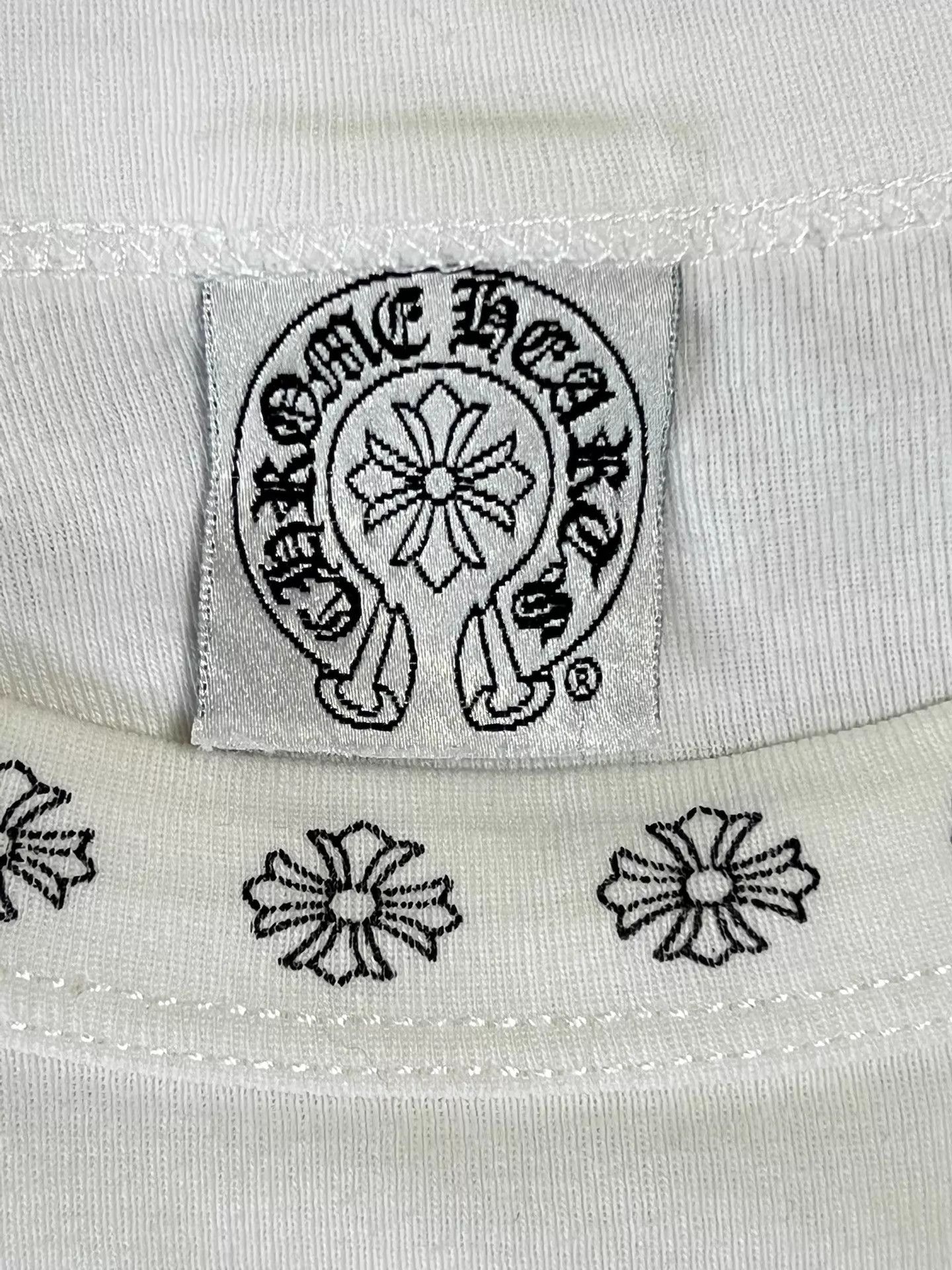Chrome Hearts Chrome Hearts White SS Tee M Embrd Neck/Cuffs Back Lg Logo Size M / US 6-8 / IT 42-44 - 6 Thumbnail