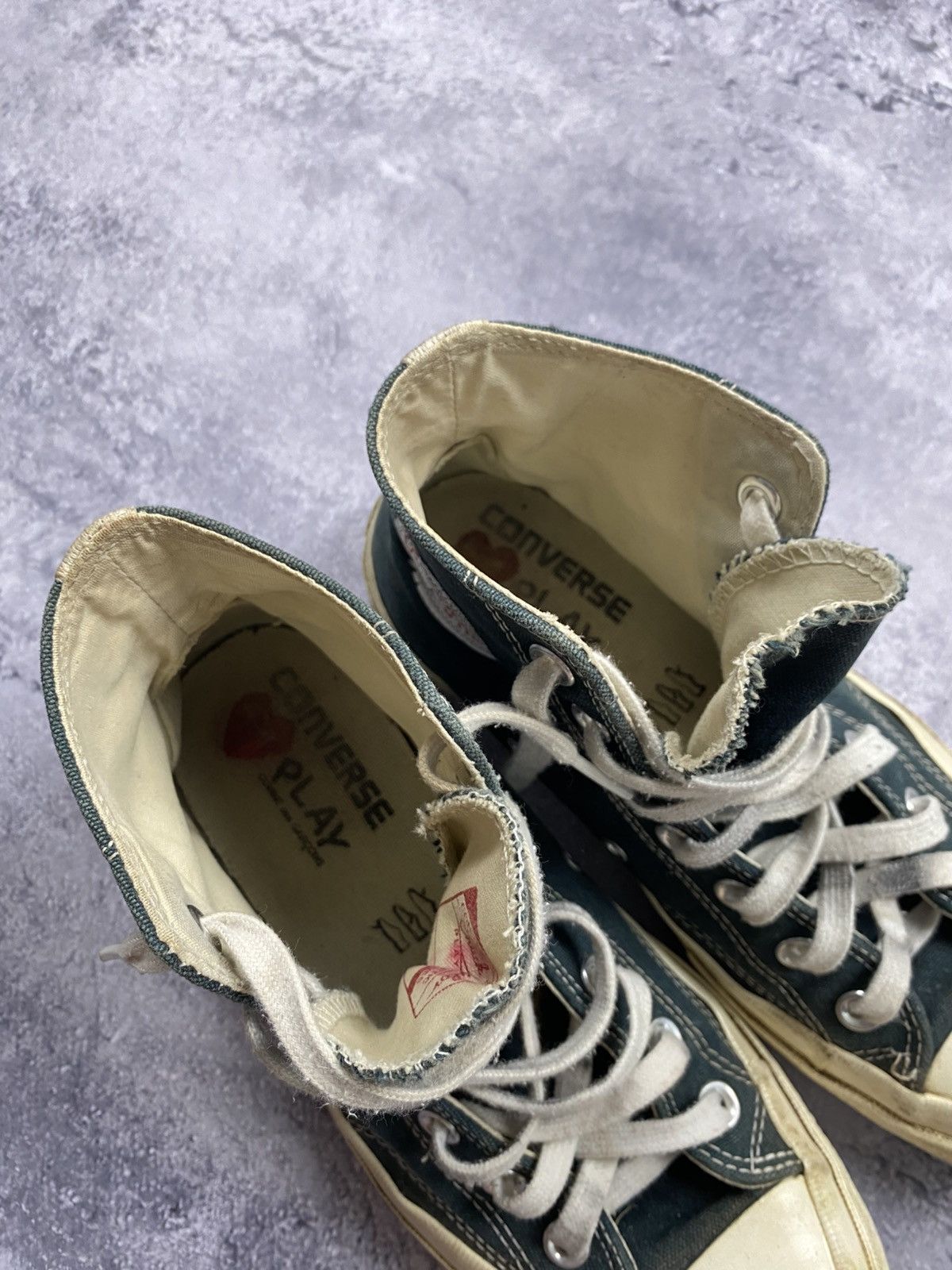Comme des Garcons Comme Des Garçons Converse High Top Black Heart Sneakers Size US 6 / EU 39 - 17 Thumbnail