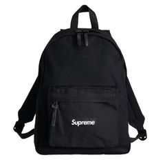 Supreme Logo Canvas Backpack - White for Men