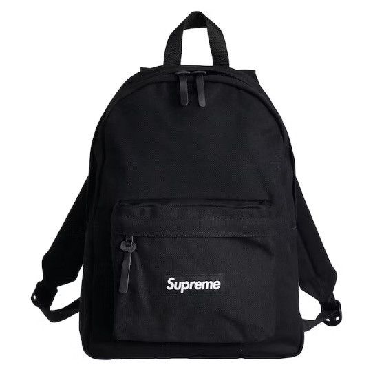 Supreme Logo Canvas Backpack - Black