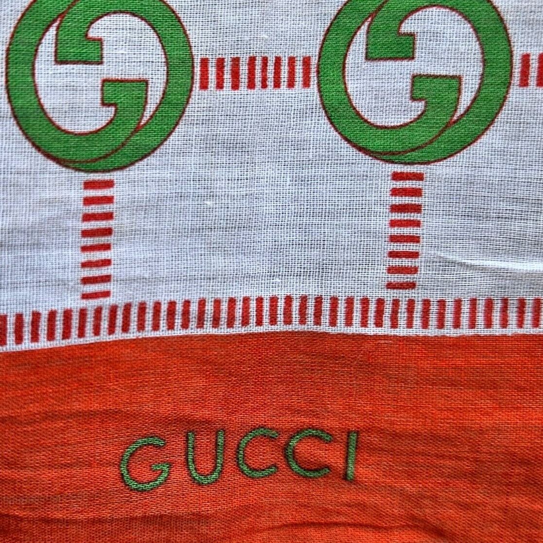 Gucci Vintage Gucci GG Monogram Cotton Handkerchief Scarf Set 2 Size ONE SIZE - 5 Thumbnail