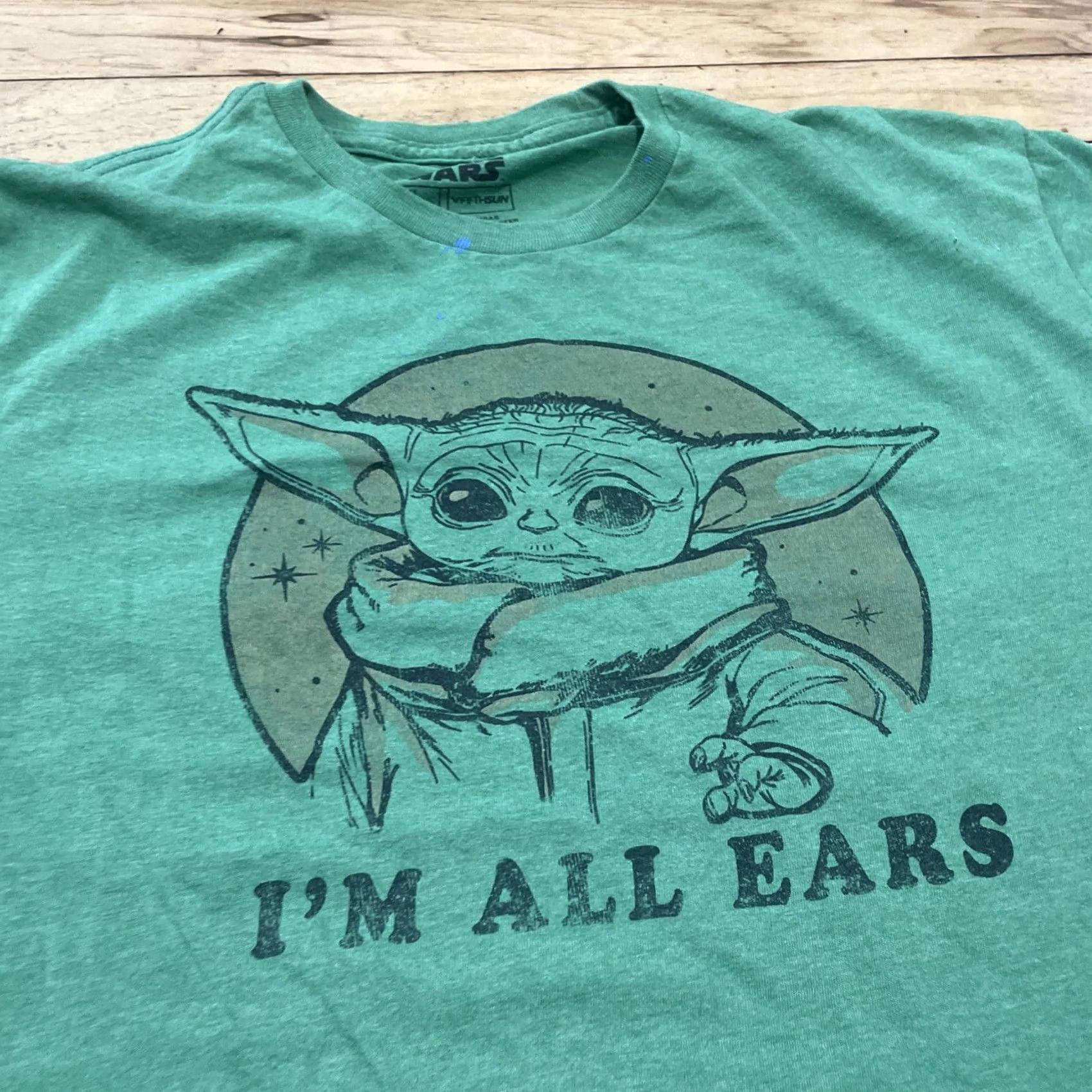 Star Wars Fifth Sun Star Wars Yoda Shirt Men L Green I'm All Ears Funny Graphic Tee Paint Size US L / EU 52-54 / 3 - 4 Thumbnail
