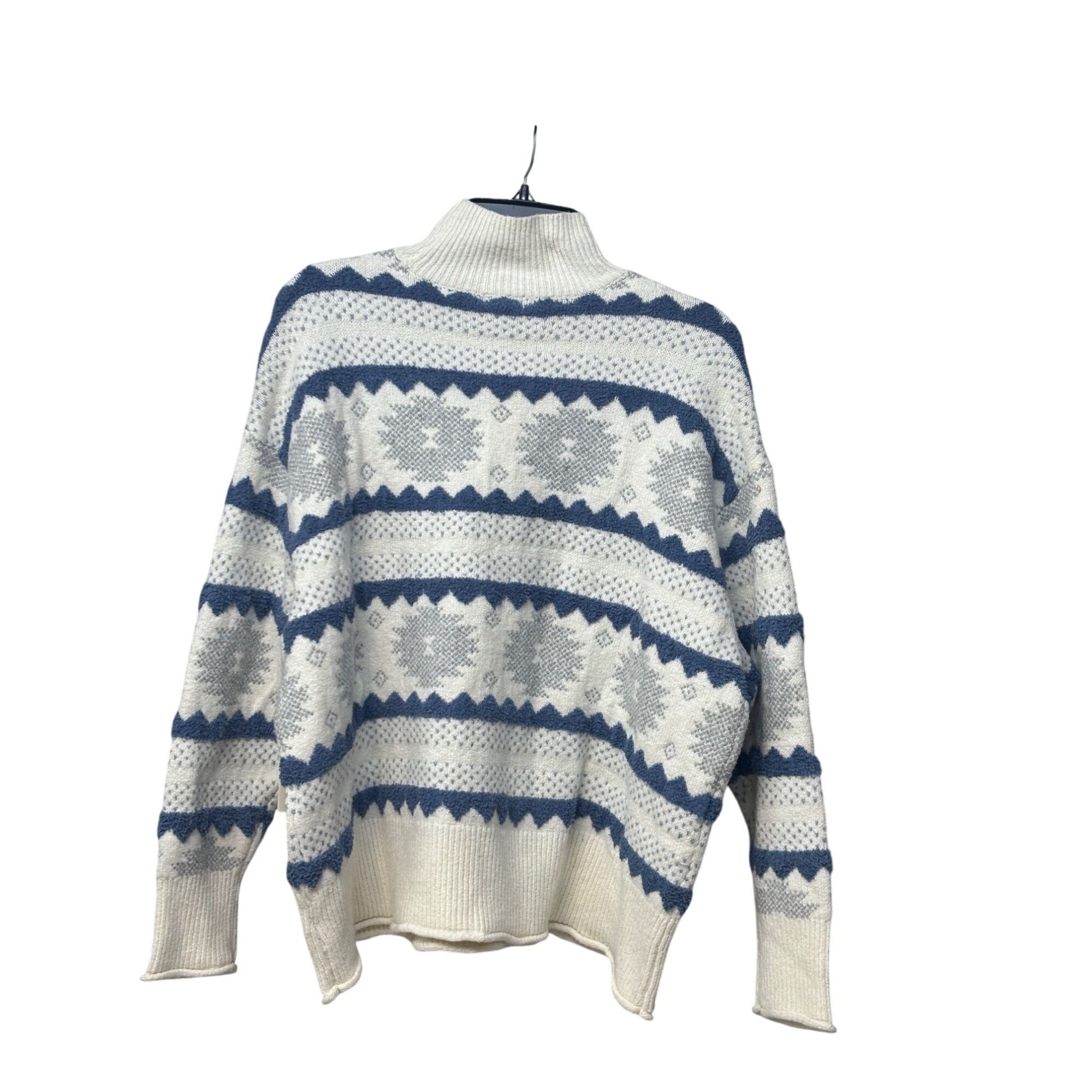 Other a.n.a. Mock Neck Textured Nordic Sweater, Whisper Pattern, S Size ONE SIZE - 12 Thumbnail