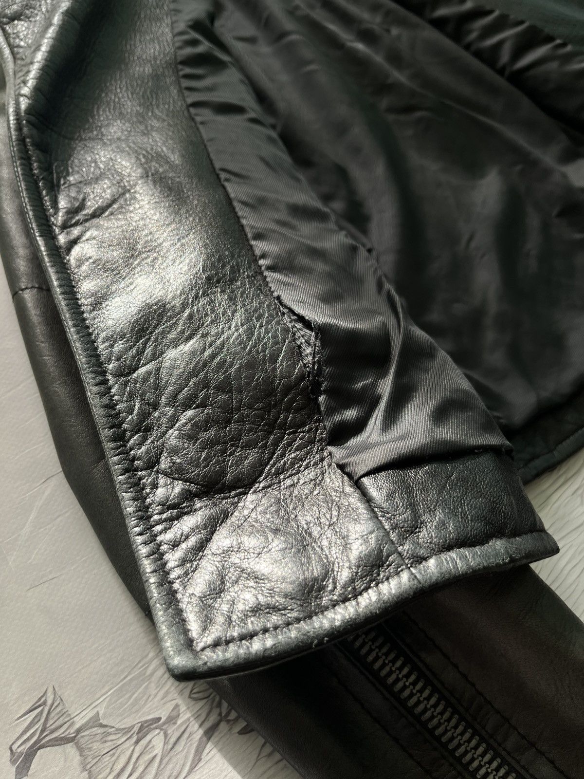 Balenciaga Balenciaga Vintage Leather Moto Jacket Luxury Black Size XS / US 0-2 / IT 36-38 - 10 Thumbnail