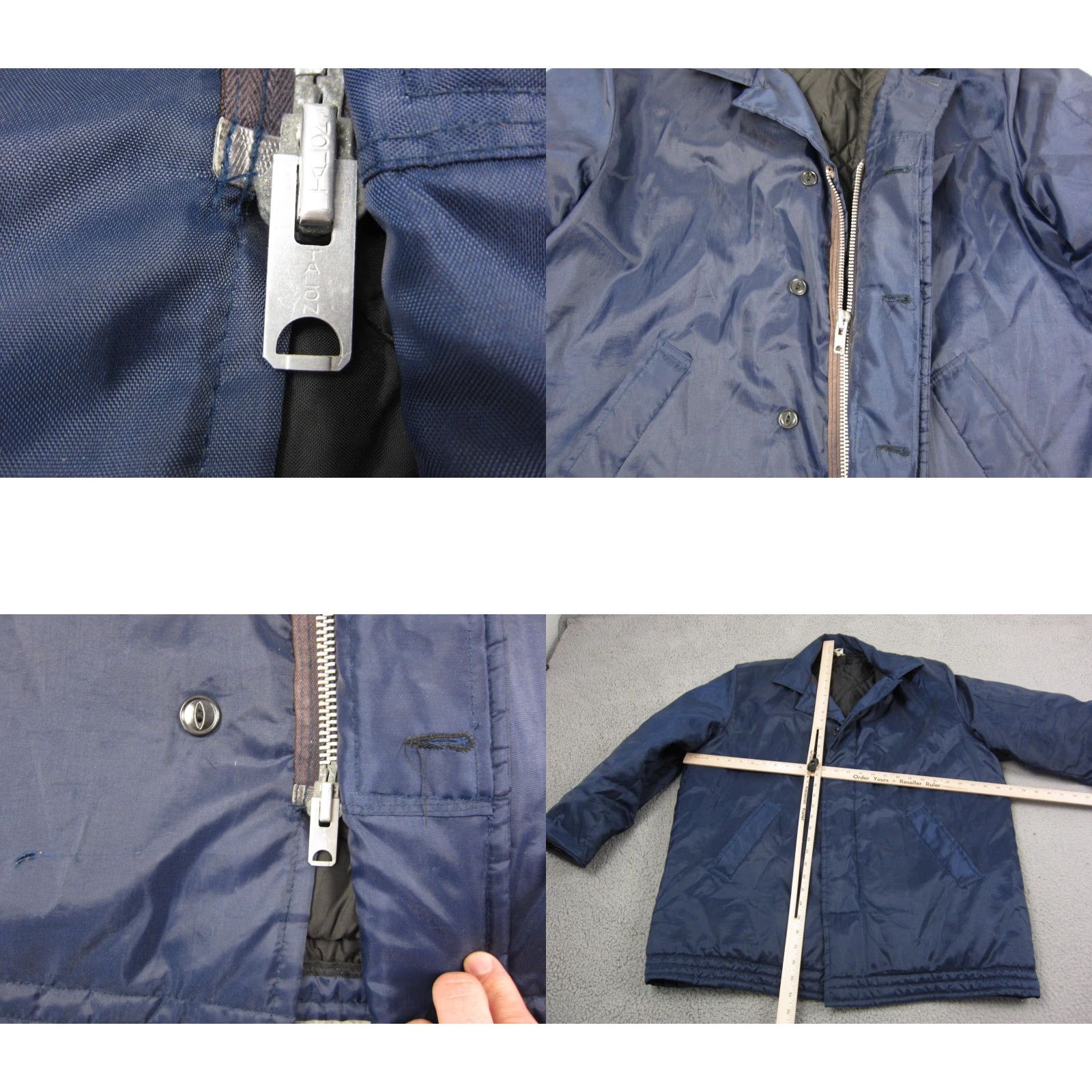 Vintage VINTAGE Unitog Jacket Mens Large Blue Bomber Jacket Zip Up Quilted Lined N/A 80s Outdoor Workwear Logo Canvas Nylon Jacket Size US L / EU 52-54 / 3 - 8 Thumbnail