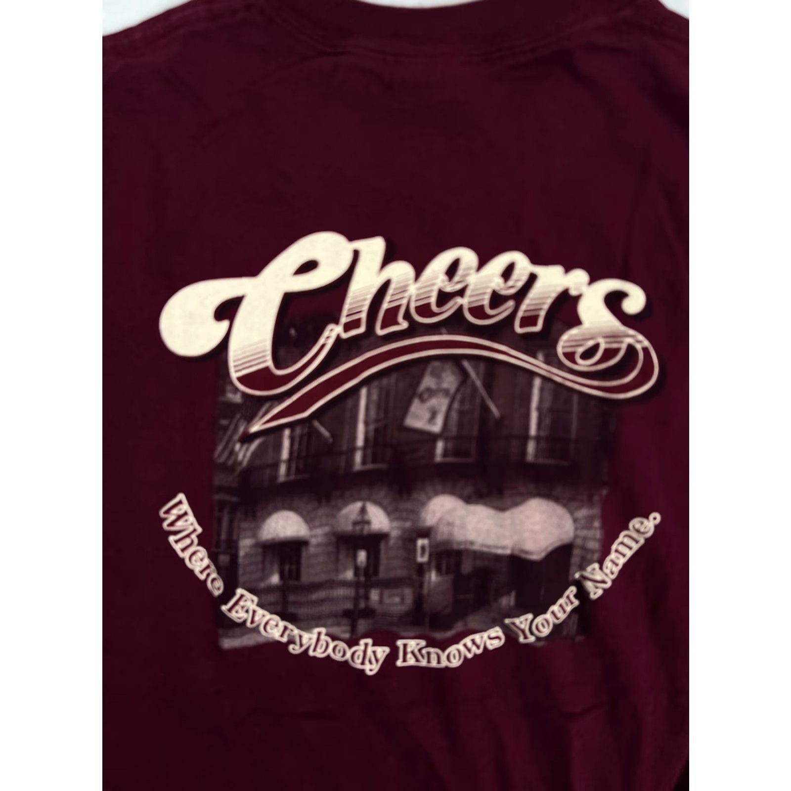 Gildan VINTAGE Cheers Boston T-Shirt Mens Small Red TV Show Bar Size US S / EU 44-46 / 1 - 6 Thumbnail