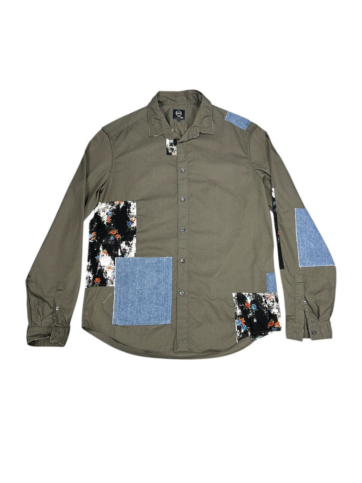 Alexander McQueen Alexander Mcqueen Patchwork Button Shirt Size US L / EU 52-54 / 3 - 1 Thumbnail