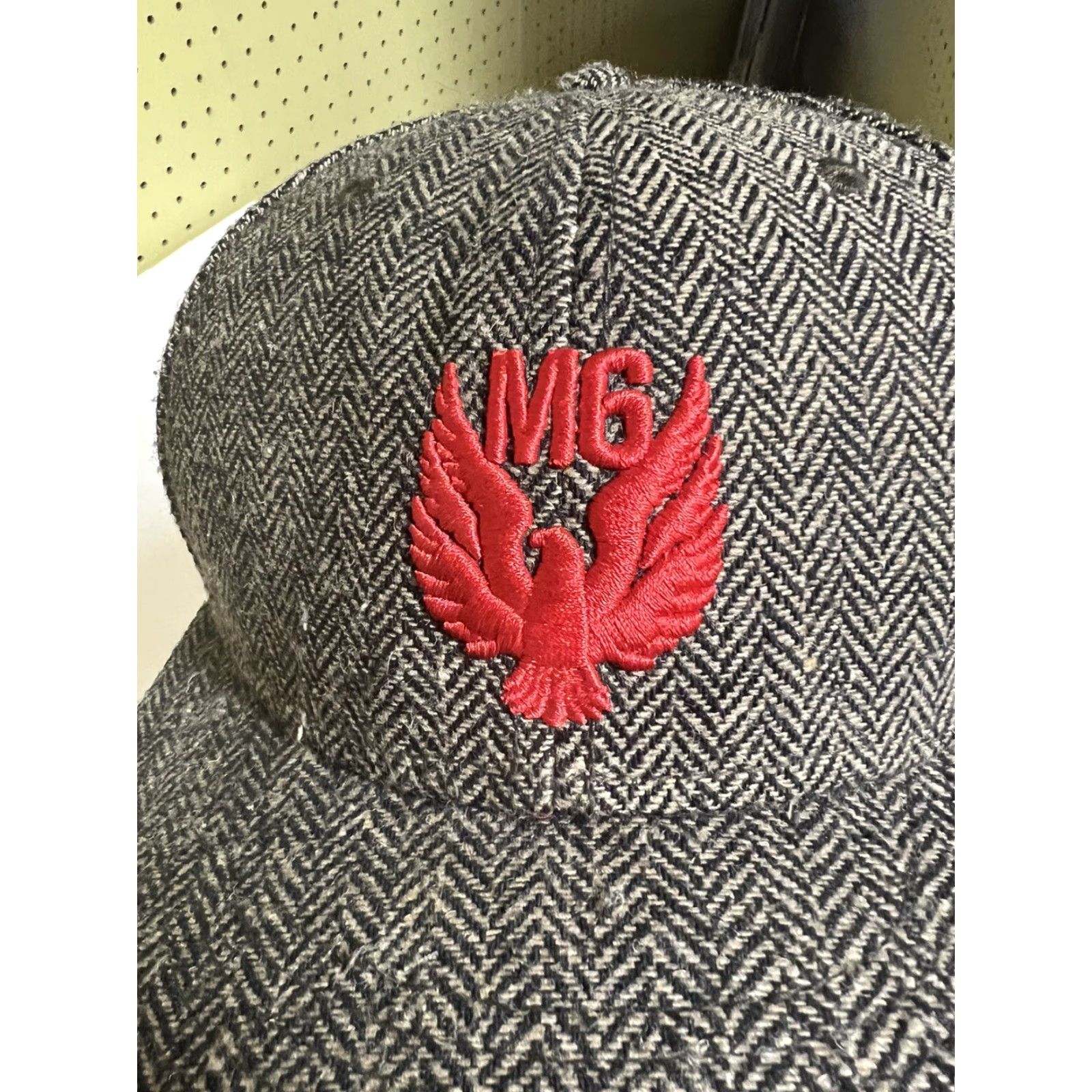 Vintage M6 Brown Herringbone Wool Blend Baseball Cap Large/XL Hat Cap Mens Brown Wool Herringbone Baseball Cap M6 L/XL Mens Size ONE SIZE - 2 Thumbnail