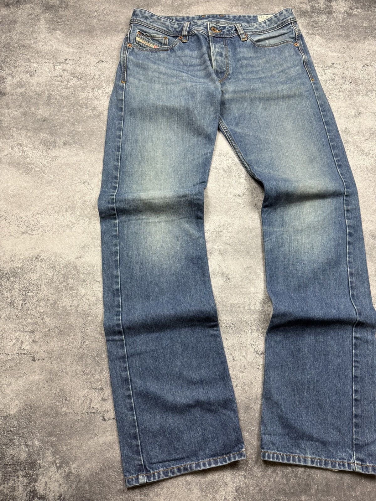 Vintage Diesel Avant Garde Flared Blue Denim Jeans Y2K Rare