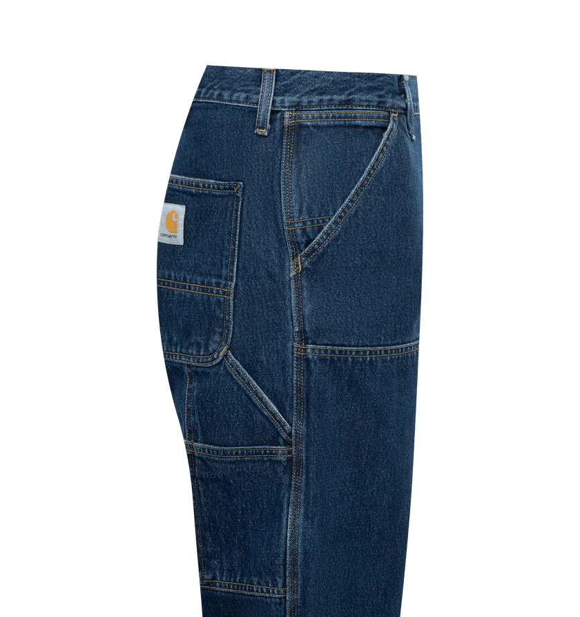 Carhartt Wip o1h1sh11224 Double Knee Jeans in Blue Stone Washed Size US 33 - 3 Thumbnail