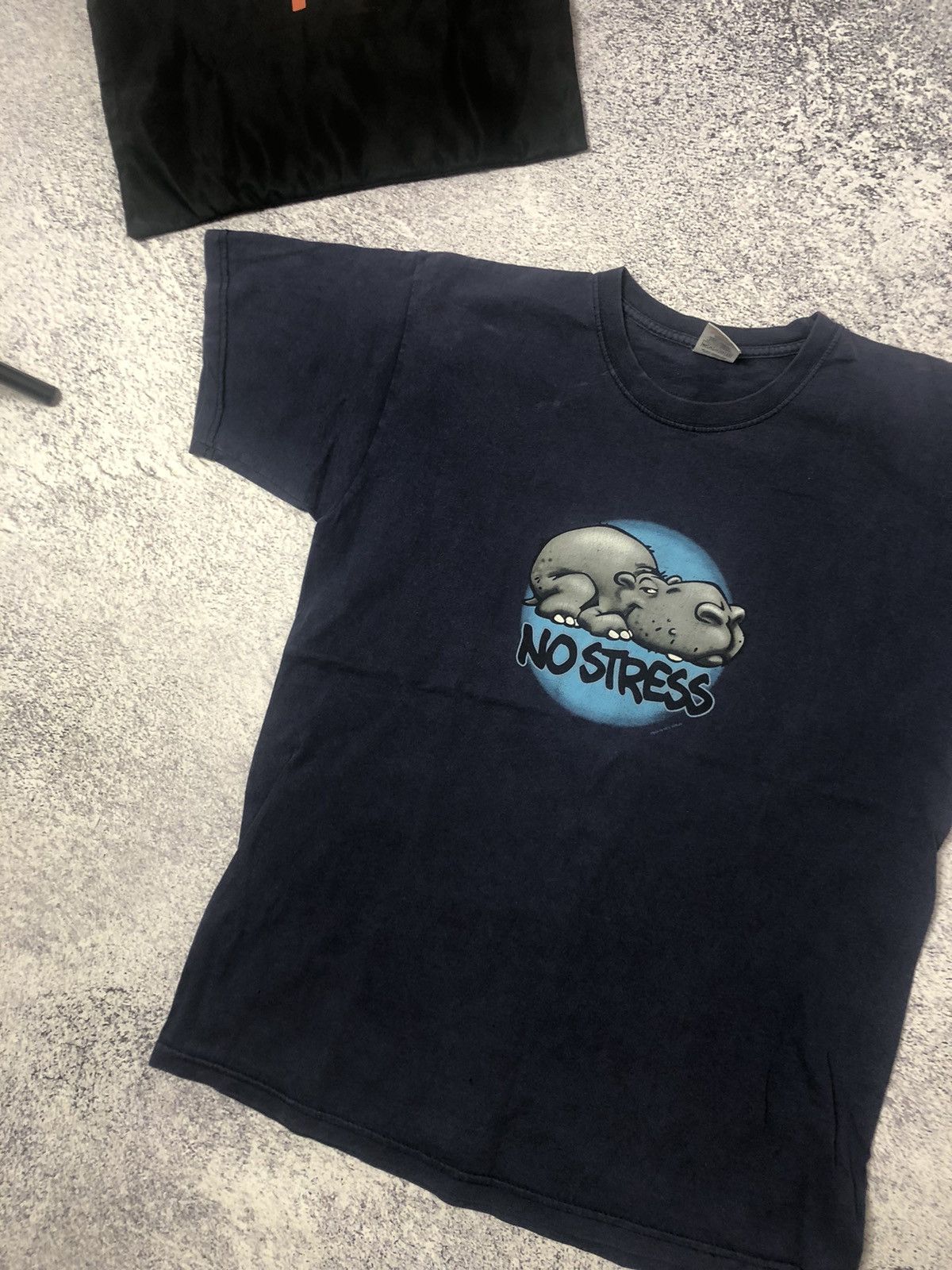 Vintage Merch Vintage t-shirt No Stress y2k mens size M casual rare Size US M / EU 48-50 / 2 - 2 Thumbnail