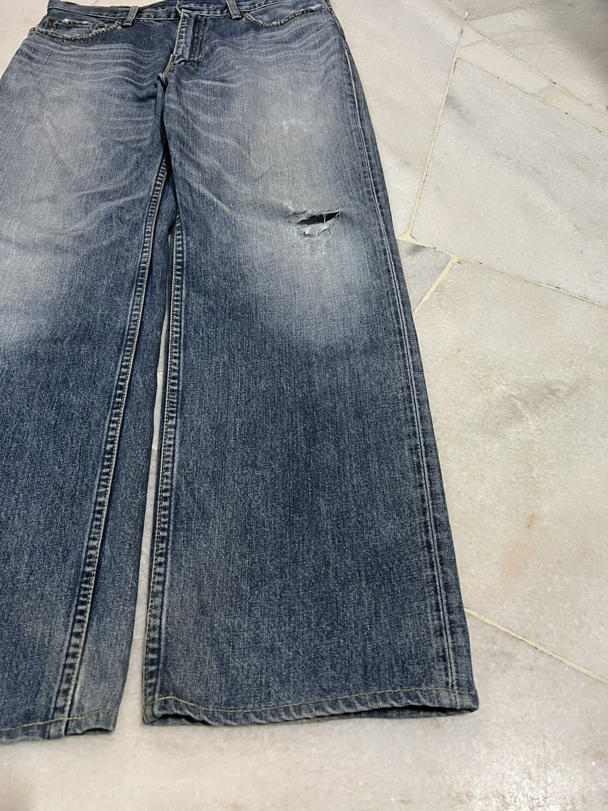 Levi's × Levi's Vintage Clothing 🌈Vintage Levis 502 Distress Light Wash Jean Japan Size US 32 / EU 48 - 5 Thumbnail