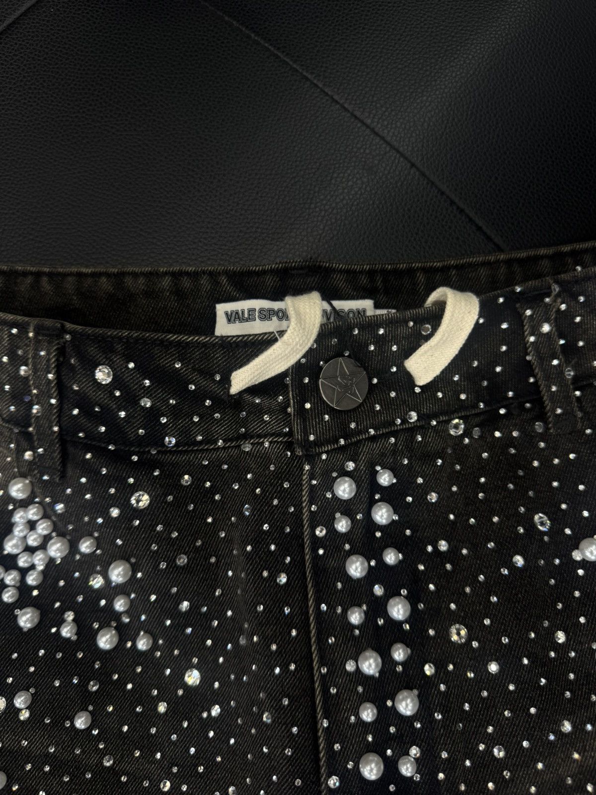 Vale Valley Rhinestone Crystal Shorts Denim Black Size 34 Size US 34 / EU 50 - 10 Thumbnail