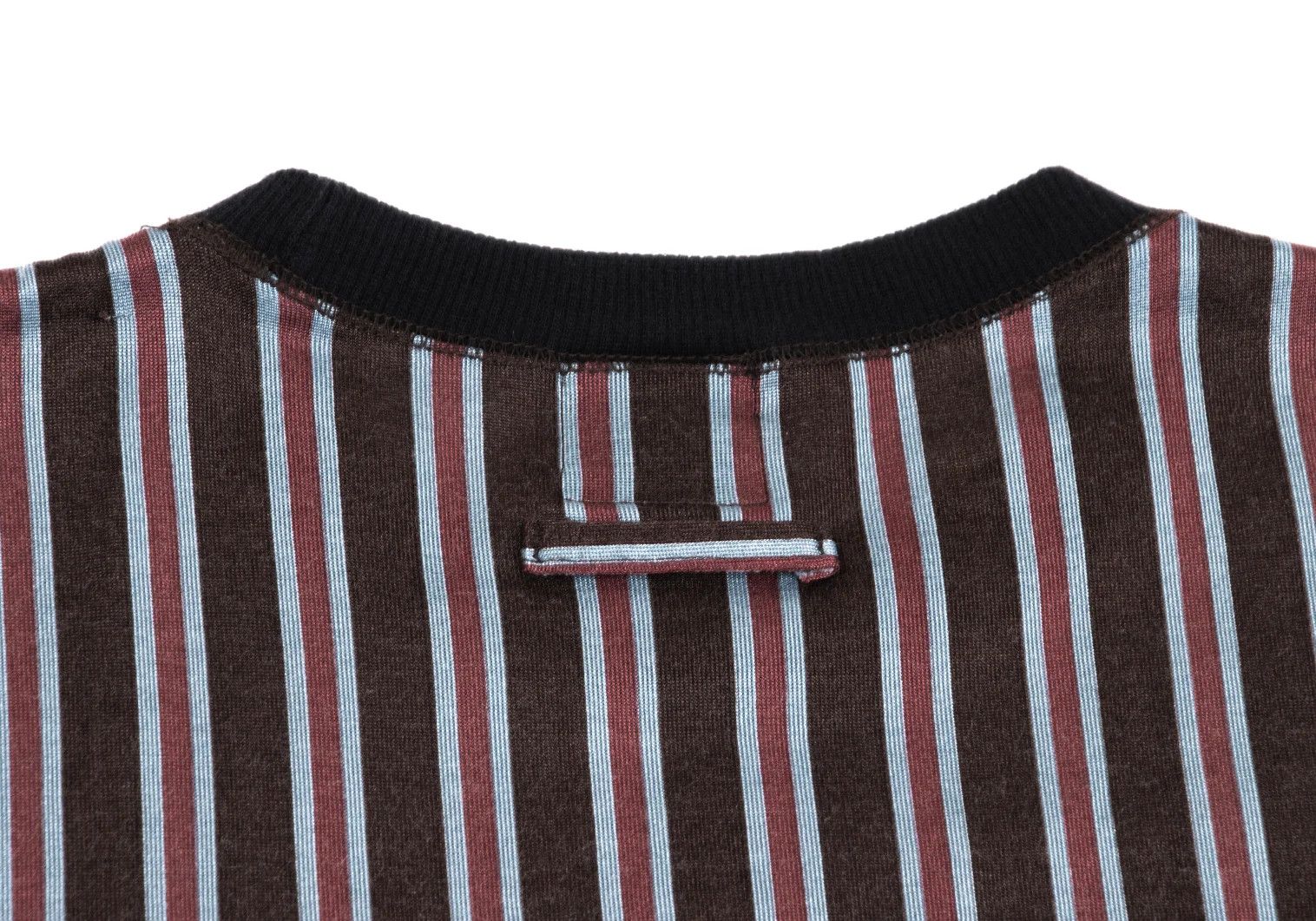 Jean Paul Gaultier Nylon Cotton Metallic Striped T-Shirt in Brown, Red, Blue Size US M / EU 48-50 / 2 - 9 Thumbnail