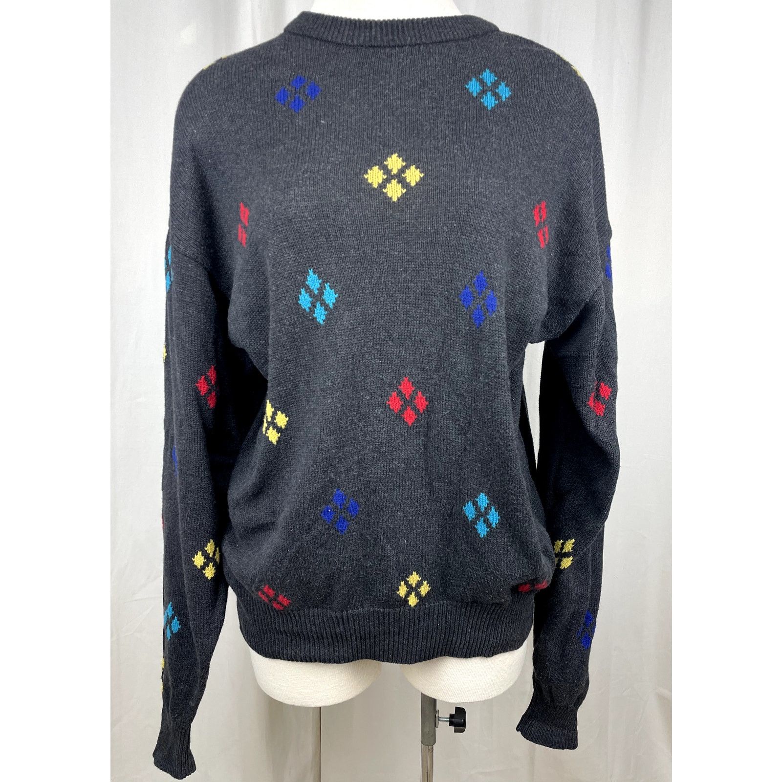 VTG VALENTINO UOMO Mens Gray Cotton Sweater (M) Dad 90s