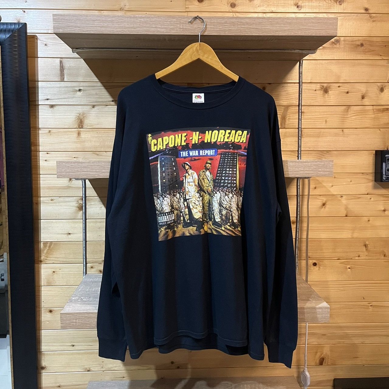 image of Rap Tees Vintage Capone N Noreaga Long Sleeve in Black, Men's (Size XL)