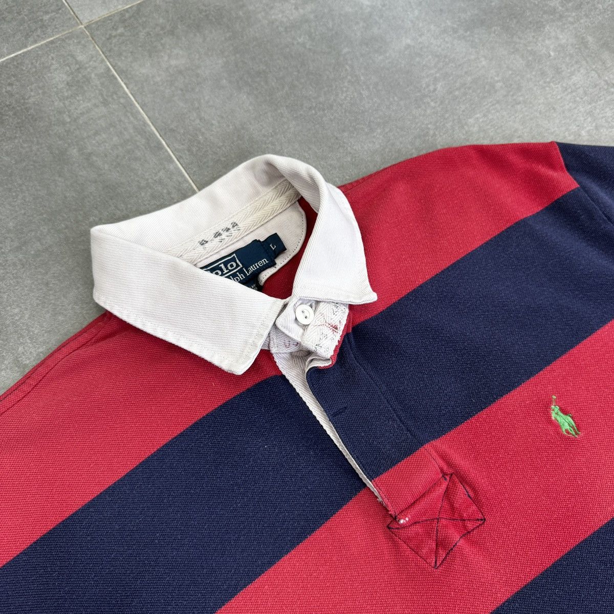 Polo Ralph Lauren Vintage Polo Ralph Lauren Striped Men Polo Shirt Size L Size US L / EU 52-54 / 3 - 8 Thumbnail