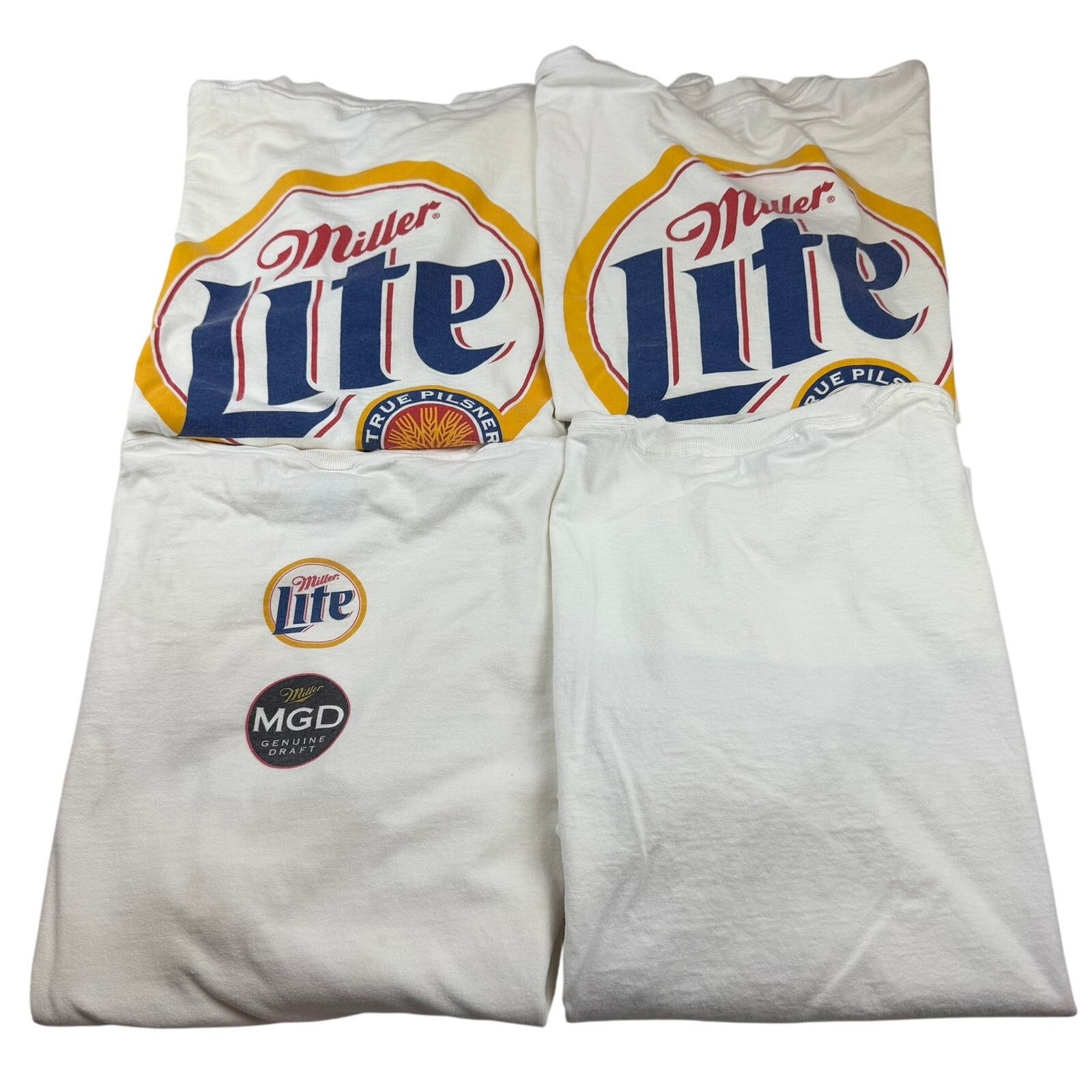 Fruit Of The Loom Vintage Miller Lite MGD Beer Promo T-Shirts Lot of 4 XL Size US XL / EU 56 / 4 - 1 Thumbnail