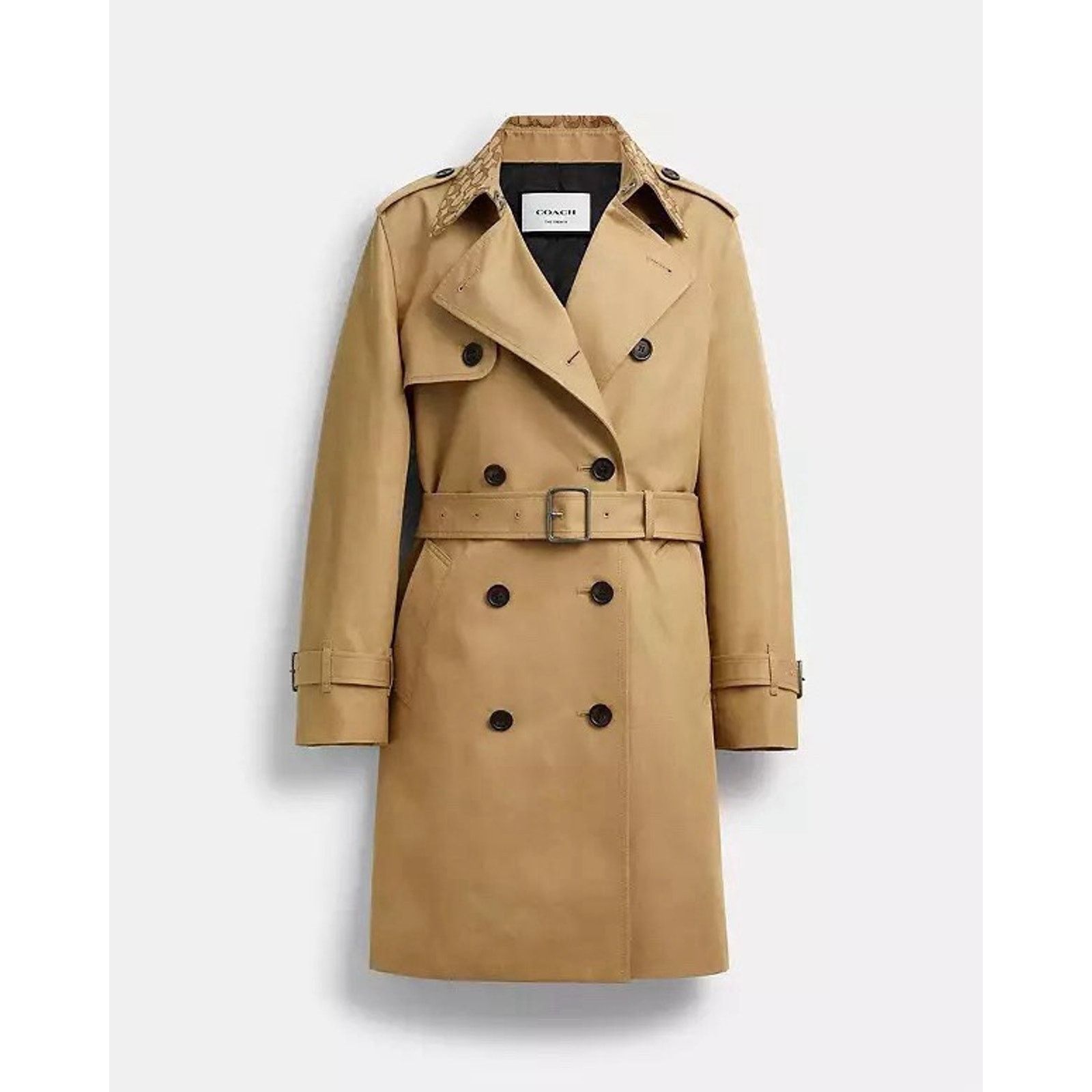 Coach NWT COACH Women's Mid Trench Coat Collar khaik CAB95 XL Size XL / US 12-14 / IT 48-50 - 6 Thumbnail