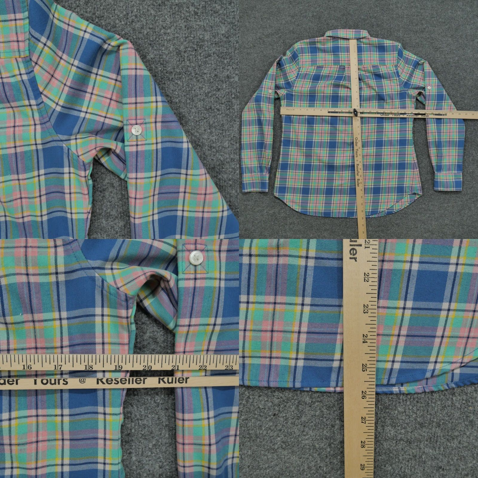 Vineyard Vines Vineyard Vines Shirt Womens 10 Blue Pink Plaid Popover Henley Button-Up Casual Womens Size 10 Multicolor Plaid Size L / US 10 / IT 46 - 8 Thumbnail