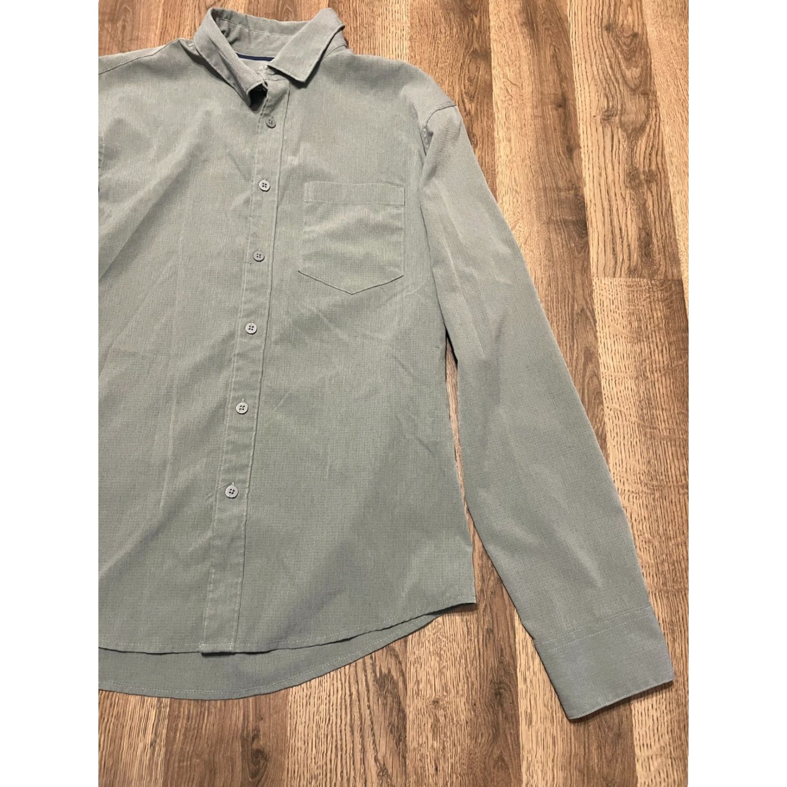 Apt. 9 Apt. 9 Shirt Men’s Medium Green Long Sleeve Button Up Slim Fit Size US M / EU 48-50 / 2 - 4 Thumbnail