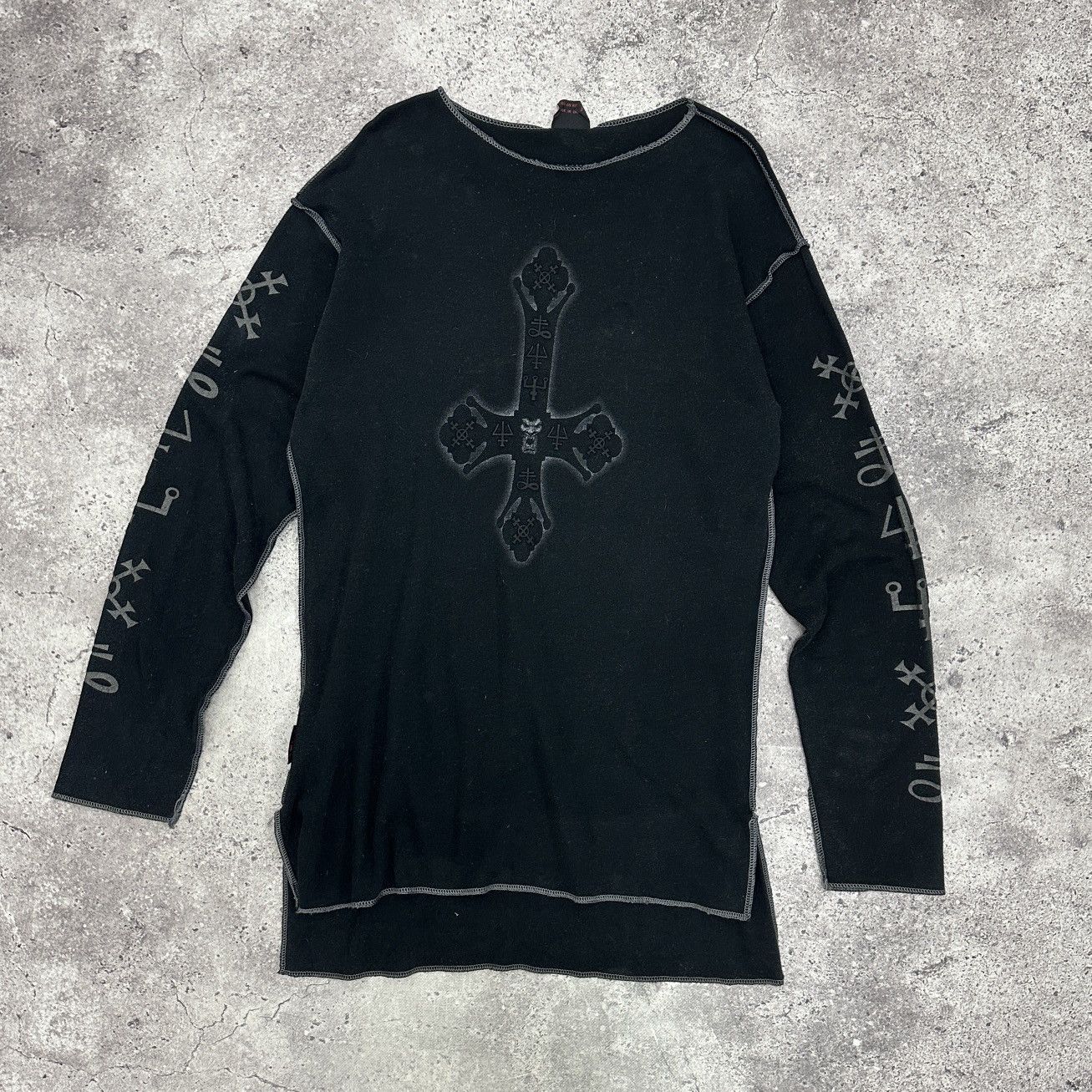 Vintage Vintage 90s Omen clothing Avant Garde long fit longsleev y2k Size US XL / EU 56 / 4 - 1 Thumbnail