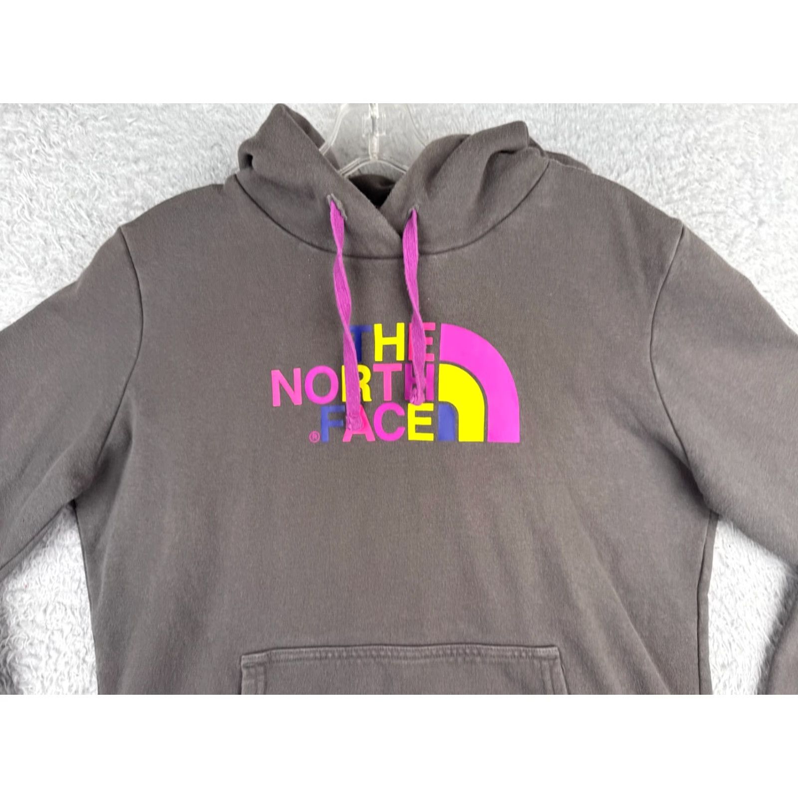 The North Face The North Face Hoodie Womens M Gray Pink Pullover Sweatshirt Cotton Jersey Logo Size M / US 6-8 / IT 42-44 - 4 Thumbnail