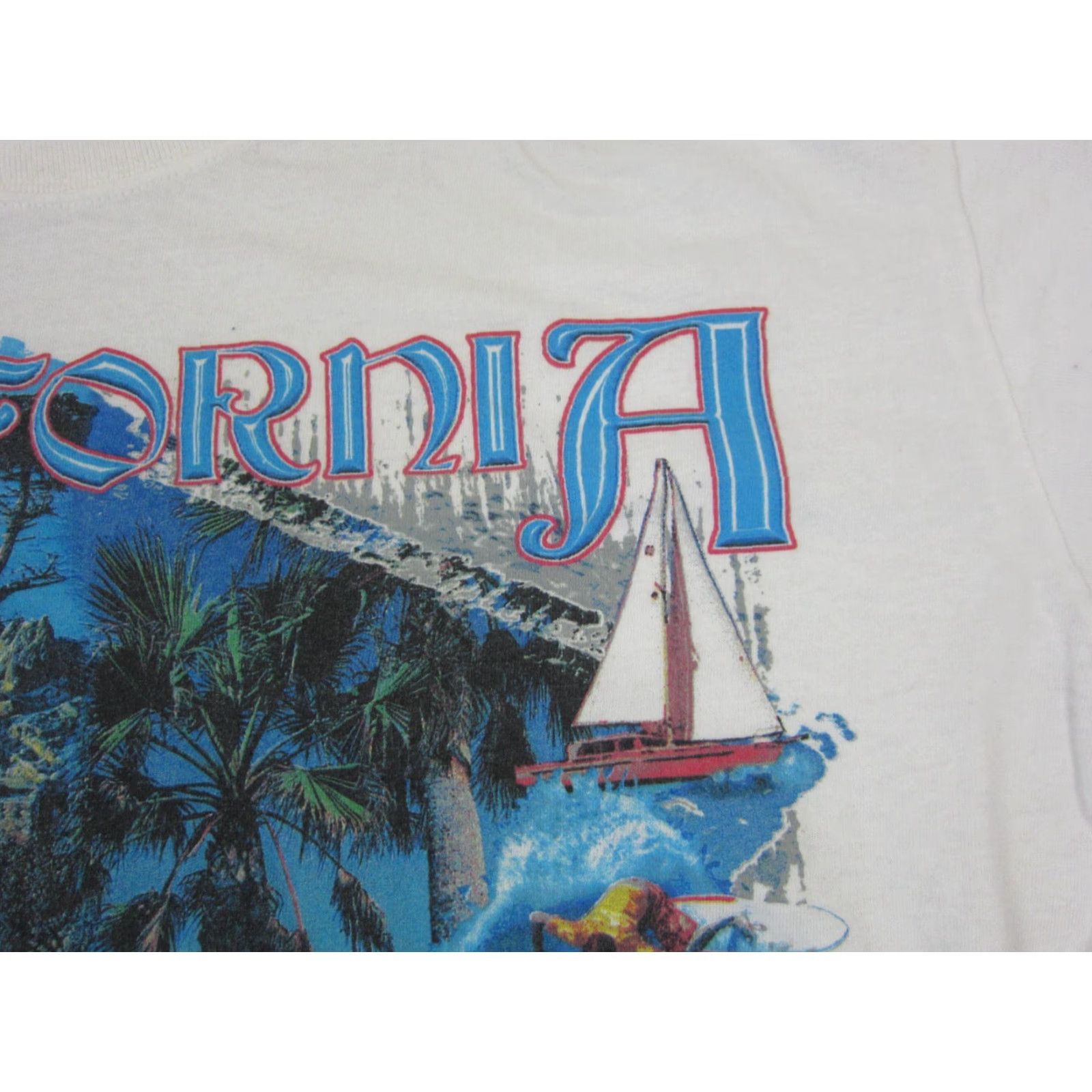 Vintage VINTAGE California Shirt Mens XL White Single Stitch 90s Beach Tuf-Enuf Short Sleeve Crew Neck T-Shirt XXL- none Size US XL / EU 56 / 4 - 5 Thumbnail