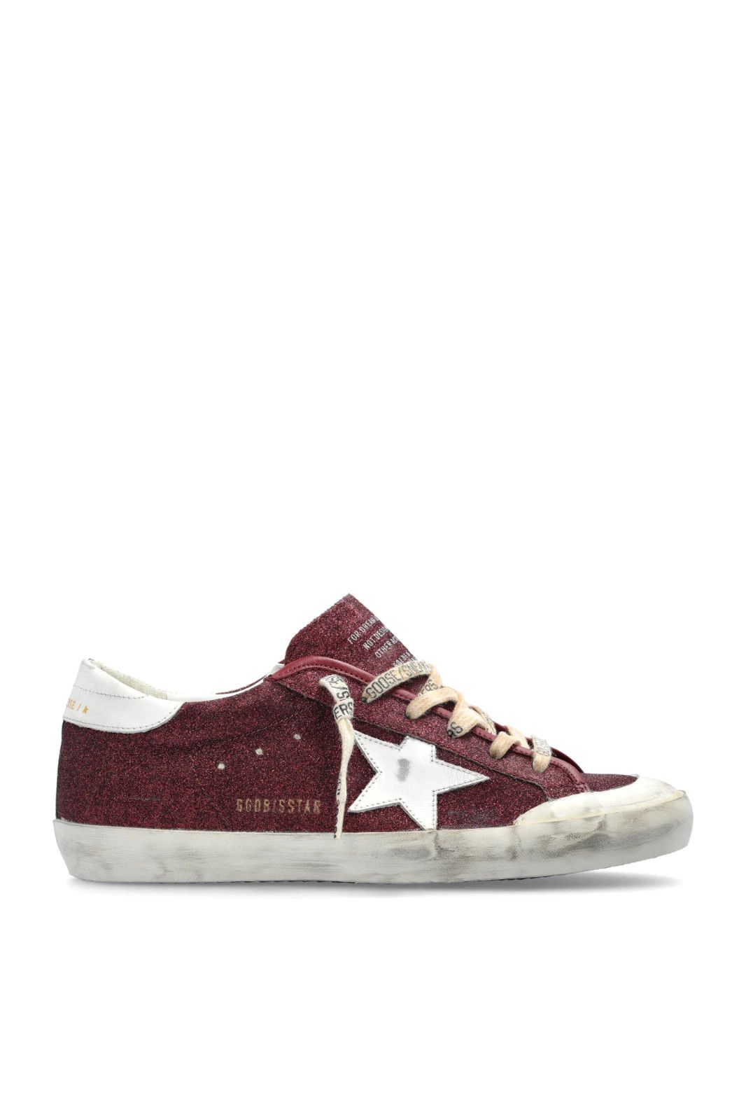 GOLDEN GOOSE Super-Star Wmn R/W Glitter Snkrs New