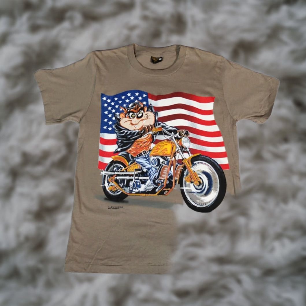 Changes VINTAGE Changes Looney Tunes Taz Graphic Print T Shirt Mens M Brown 90s Cartoon Size US M / EU 48-50 / 2 - 2 Thumbnail
