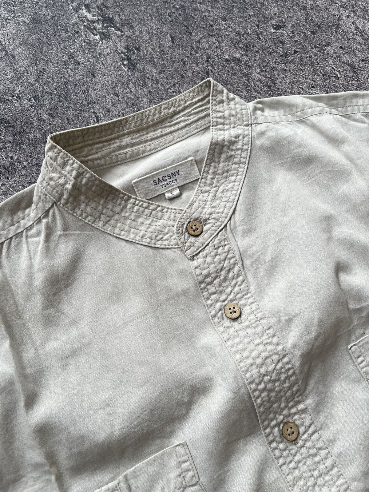 Yohji Yamamoto Y’SACSNY YOHJI YAMAMOTO COLLAR SHANGHAI SHIRT Size US L / EU 52-54 / 3 - 6 Thumbnail